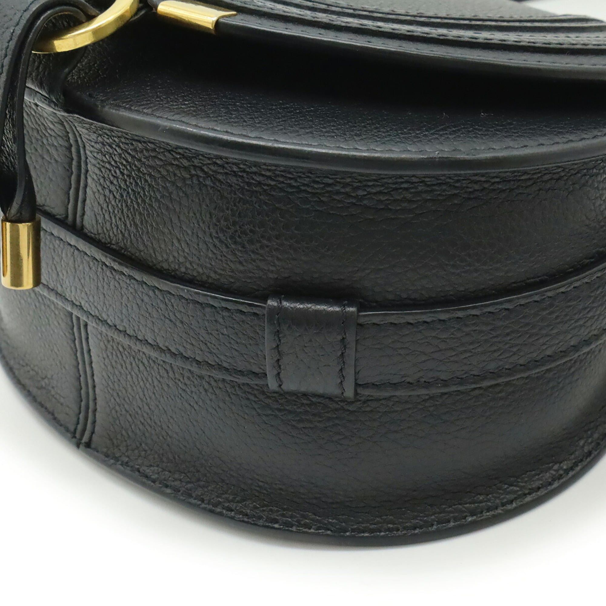 Chloe Chloé Chloe Marcie Small Saddle Bag Shoulder Pouch Leather Black Size ONE SIZE - 4 Thumbnail
