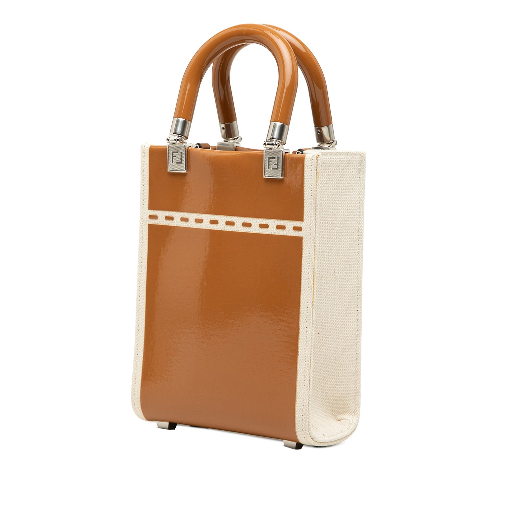 Fendi Patent and Canvas Sunshine Shopper Tote Size ONE SIZE - 2 Thumbnail