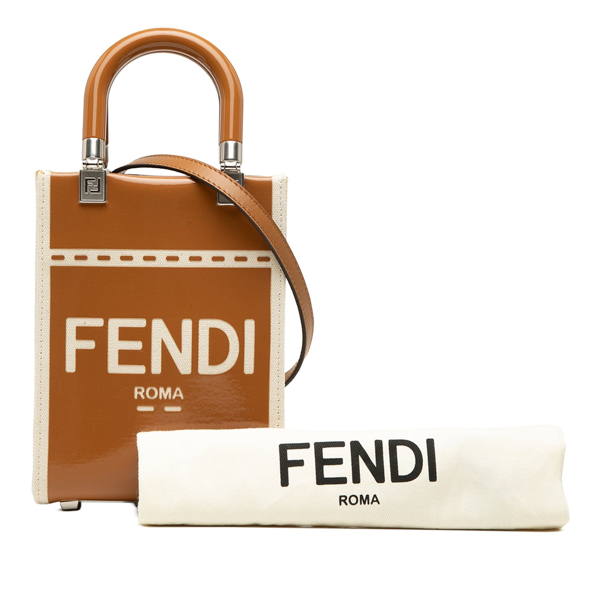 Fendi Patent and Canvas Sunshine Shopper Tote Size ONE SIZE - 7 Thumbnail