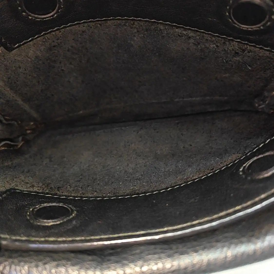 Balenciaga BALENCIAGA Papier black cowhide leather Motorcycle handbag shoulder bag silver h Size ONE SIZE - 7 Thumbnail