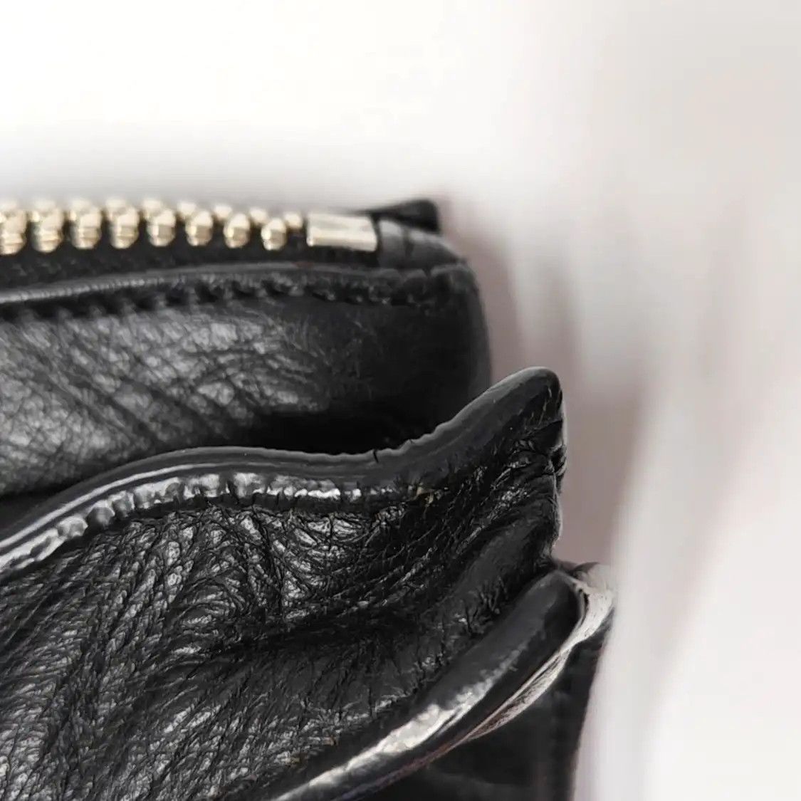 Balenciaga BALENCIAGA Papier black cowhide leather Motorcycle handbag shoulder bag silver h Size ONE SIZE - 14 Thumbnail