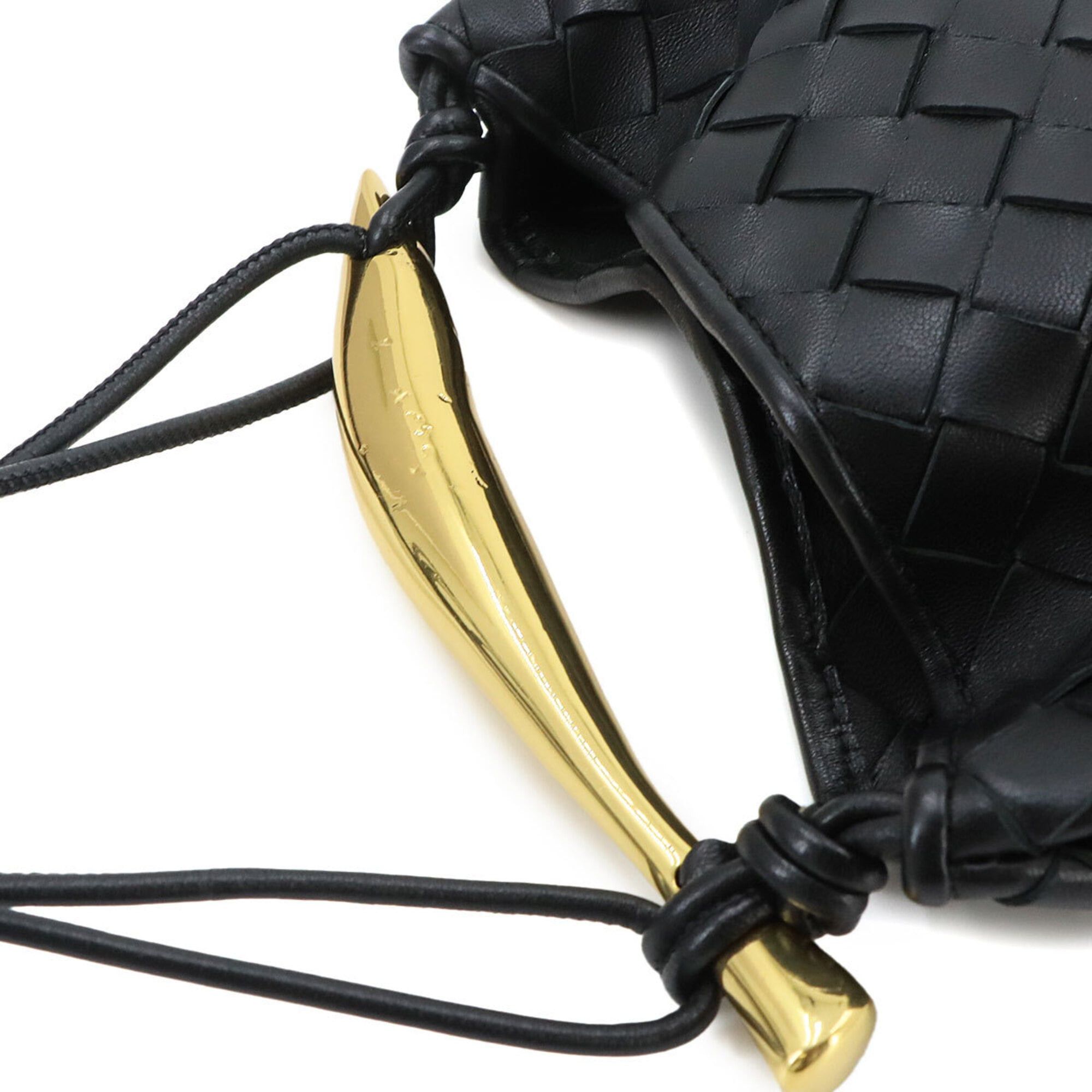 Bottega Veneta Bottega Veneta Intrecciato Mini Sardine 2-way Hand/Shoulder Handbag, Leather, Black, 744267 Bag Size ONE SIZE - 8 Thumbnail