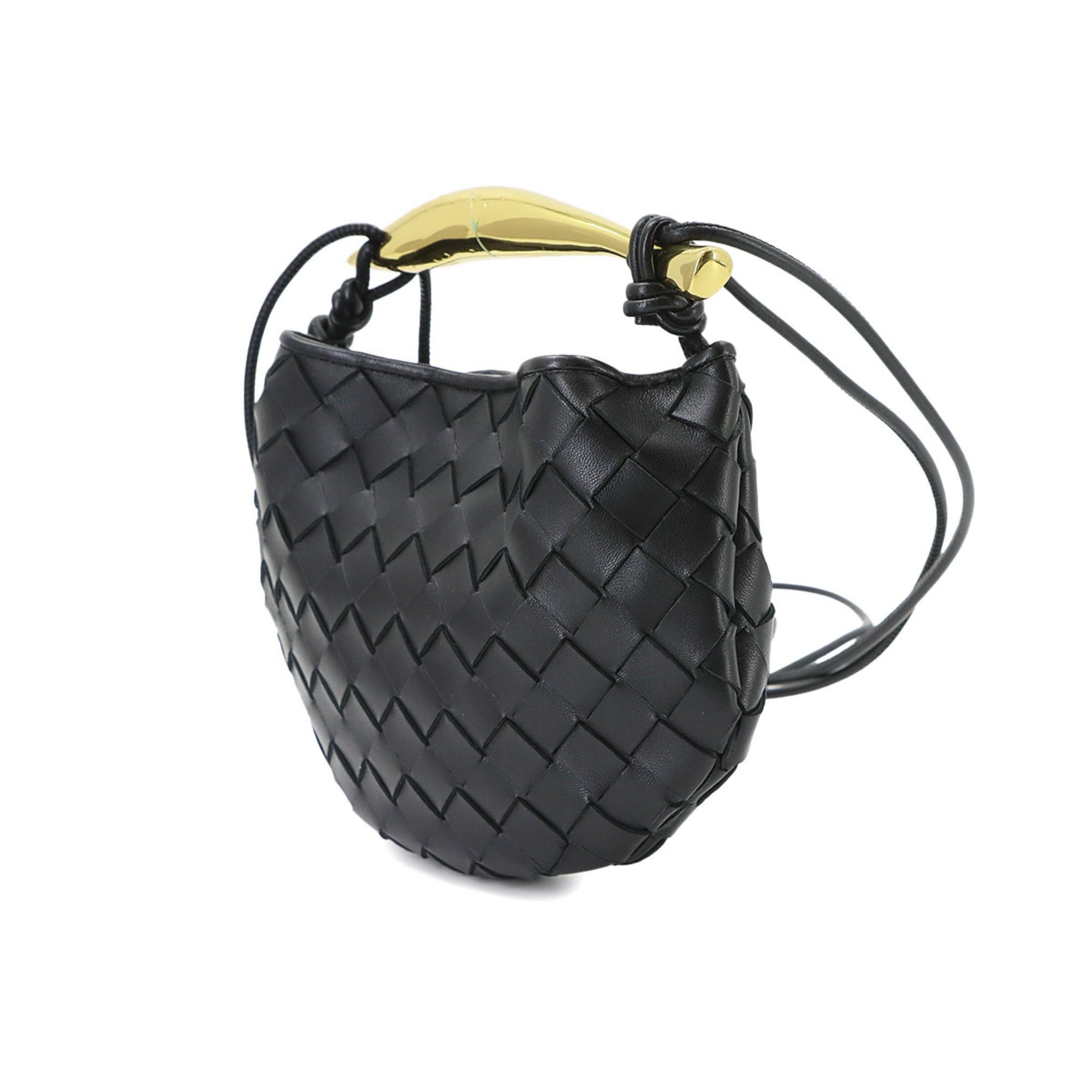 Bottega Veneta Bottega Veneta Intrecciato Mini Sardine 2-way Hand/Shoulder Handbag, Leather, Black, 744267 Bag Size ONE SIZE - 3 Thumbnail
