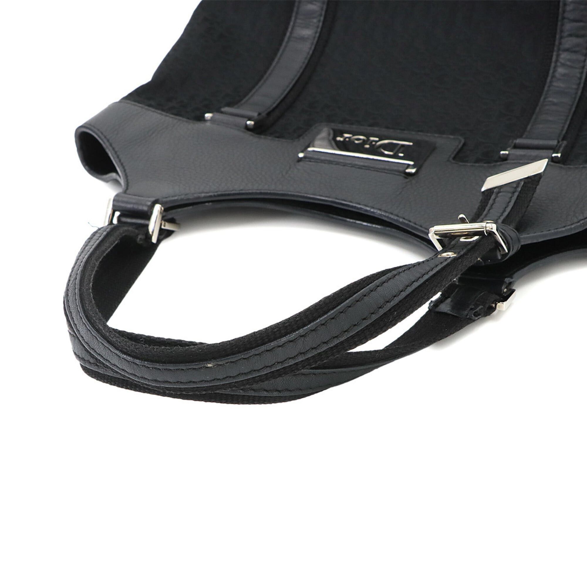 Dior Christian Dior Trotter Street Chic Tote Handbag, Canvas and Leather, Black Size ONE SIZE - 5 Thumbnail