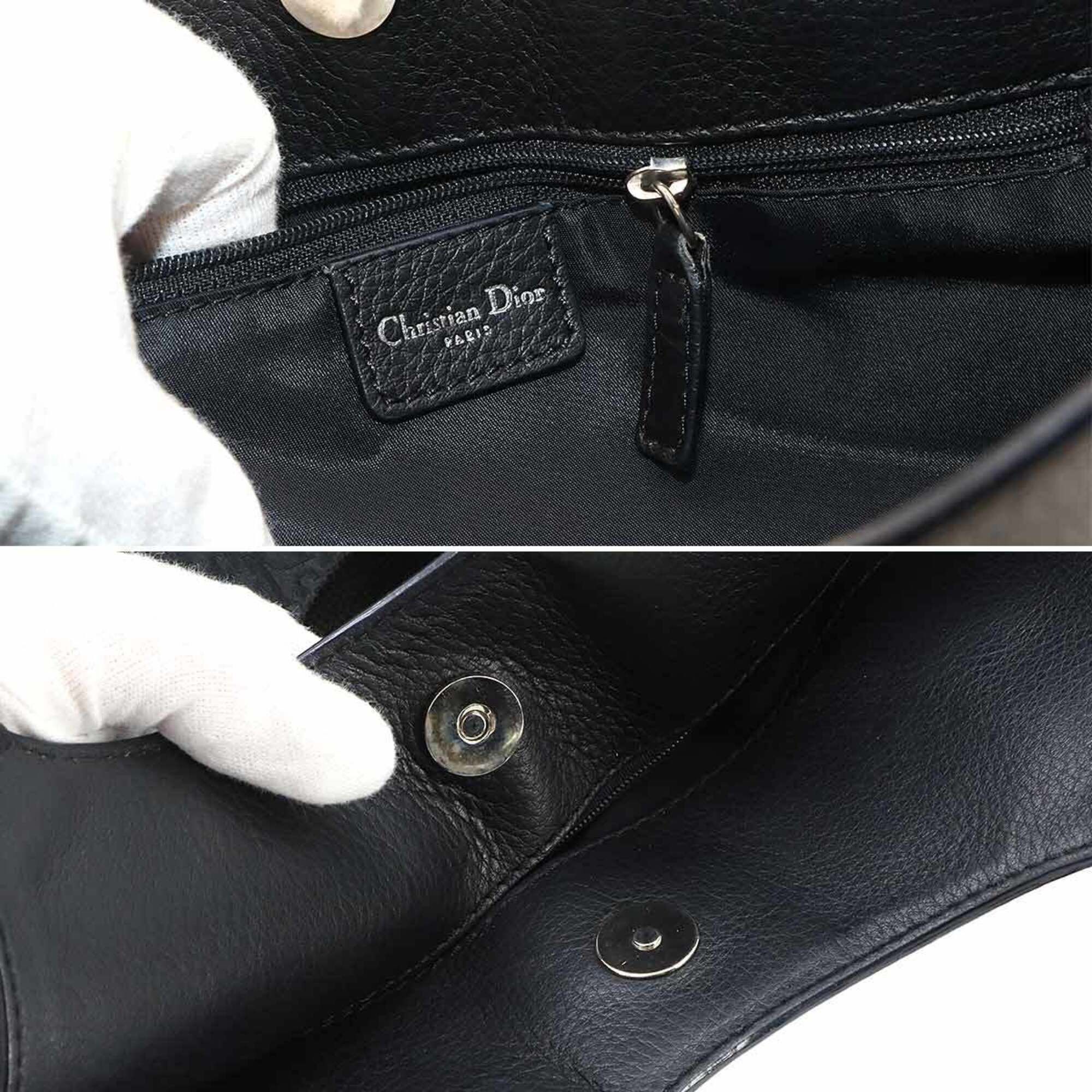 Dior Christian Dior Trotter Street Chic Tote Handbag, Canvas and Leather, Black Size ONE SIZE - 7 Thumbnail