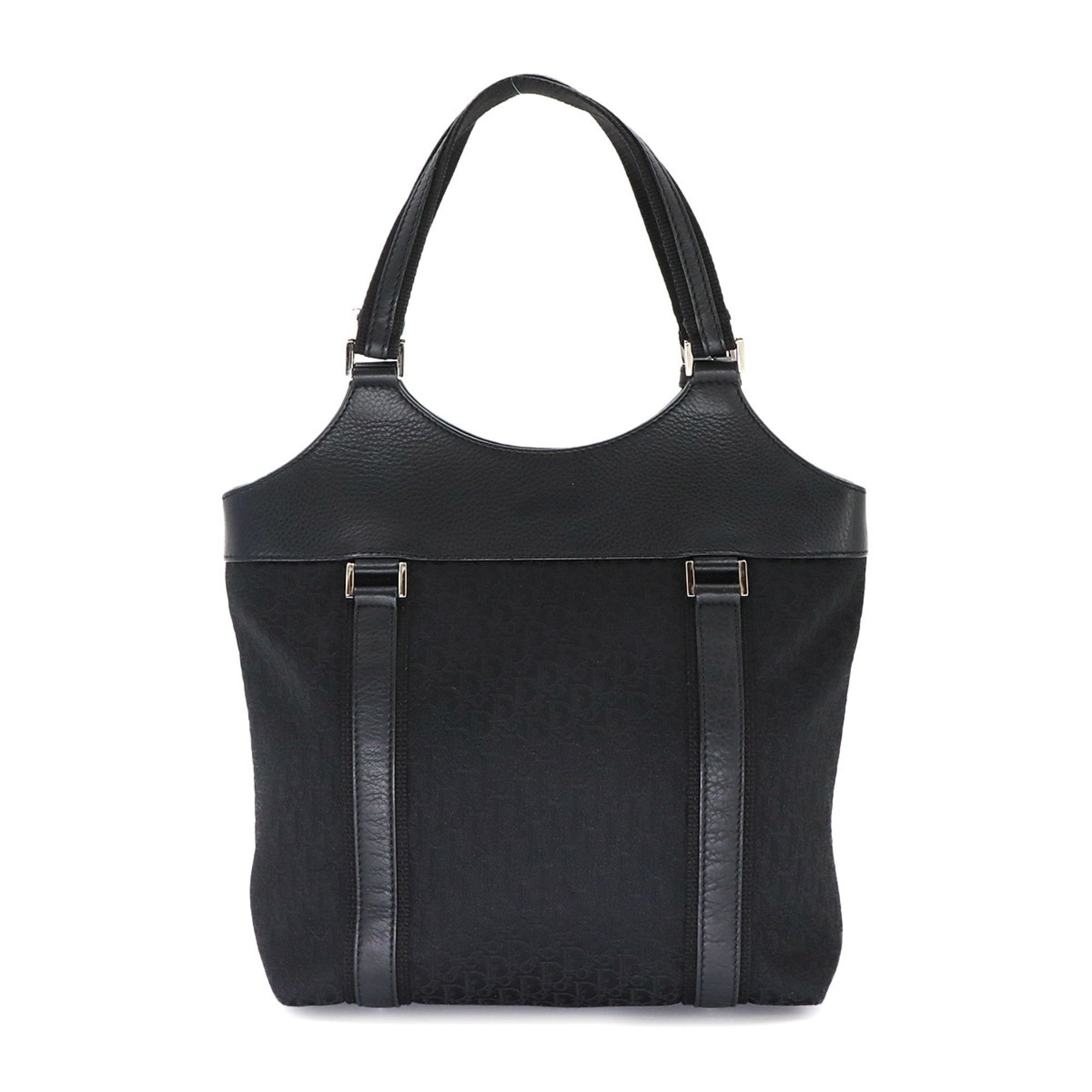 Dior Christian Dior Trotter Street Chic Tote Handbag, Canvas and Leather, Black Size ONE SIZE - 2 Thumbnail