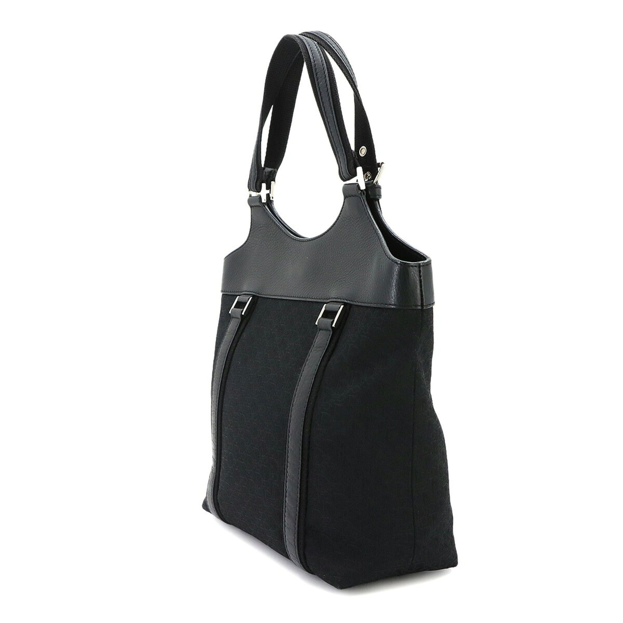 Dior Christian Dior Trotter Street Chic Tote Handbag, Canvas and Leather, Black Size ONE SIZE - 3 Thumbnail