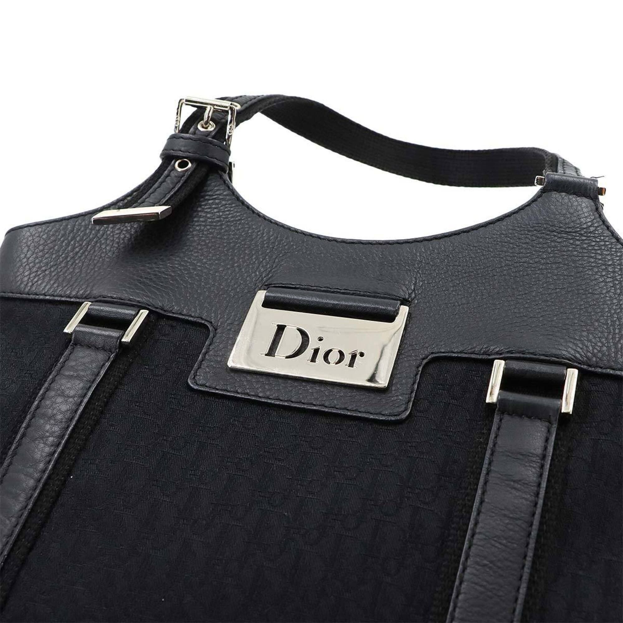 Dior Christian Dior Trotter Street Chic Tote Handbag, Canvas and Leather, Black Size ONE SIZE - 8 Thumbnail