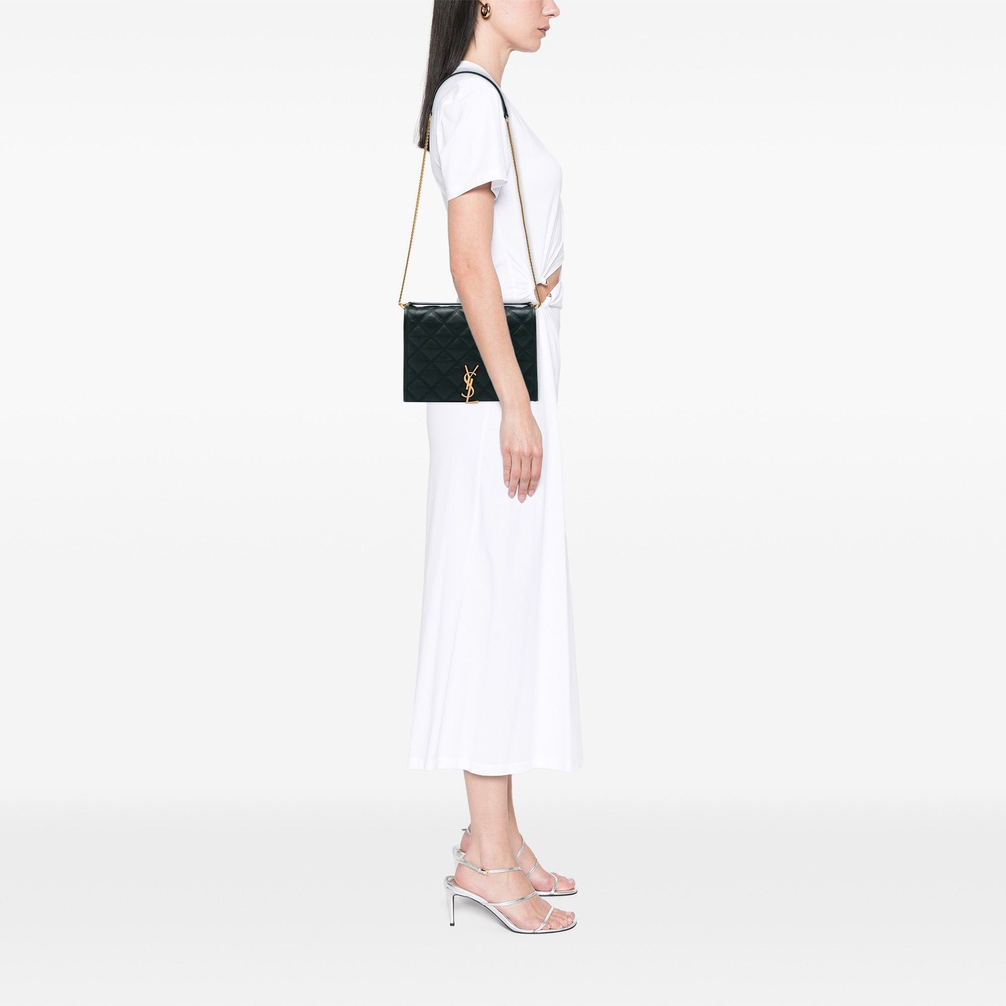 Saint Laurent Paris Quilted Lambskin Becky Chain Shoulder Bag Size ONE SIZE - 6 Thumbnail