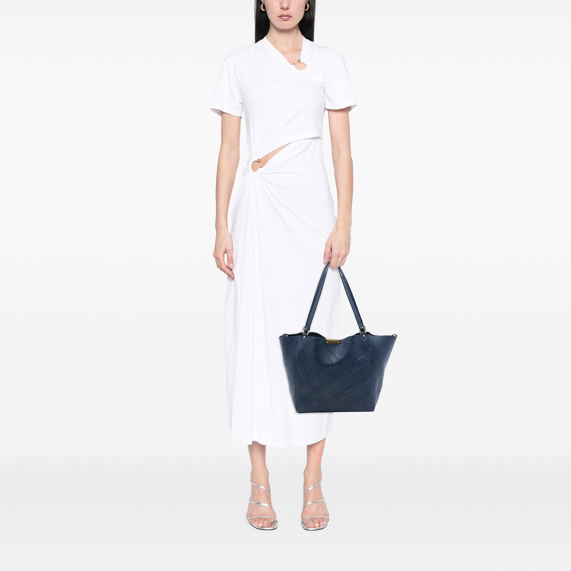 Burberry Elephant Embossed Calfskin Check Canterbury Tote Size ONE SIZE - 6 Thumbnail