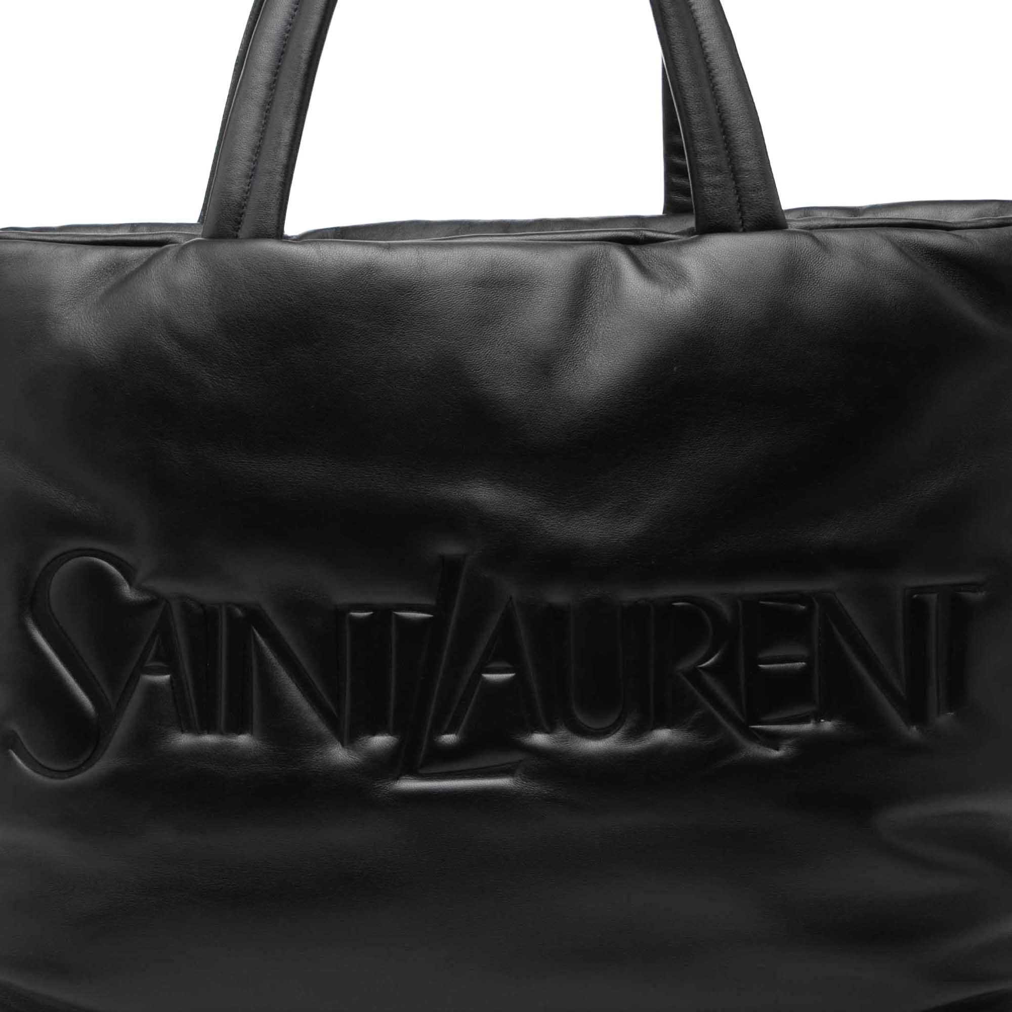 Saint Laurent Paris Lambskin Wide Puffer Tote Size ONE SIZE - 6 Thumbnail