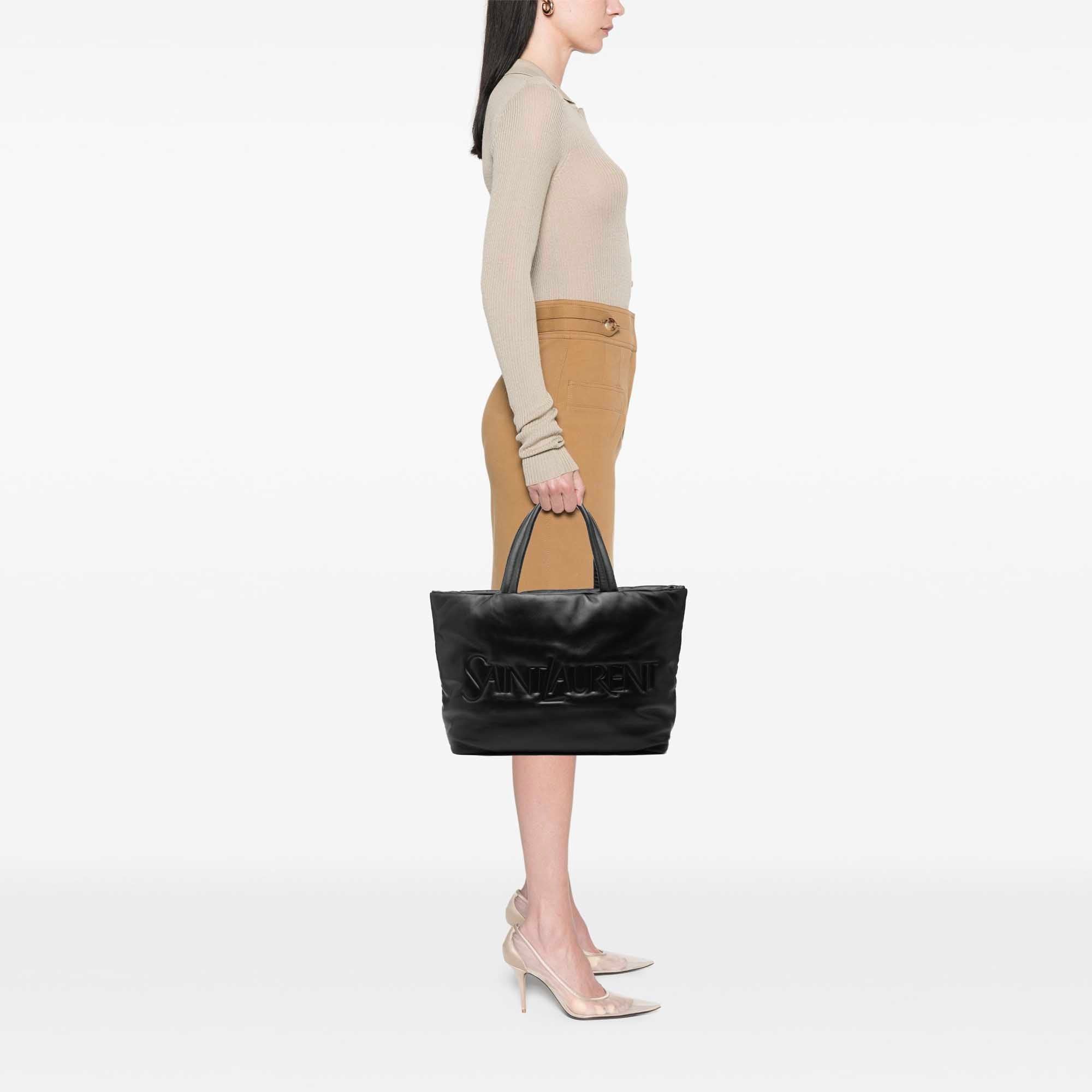 Saint Laurent Paris Lambskin Wide Puffer Tote Size ONE SIZE - 7 Thumbnail