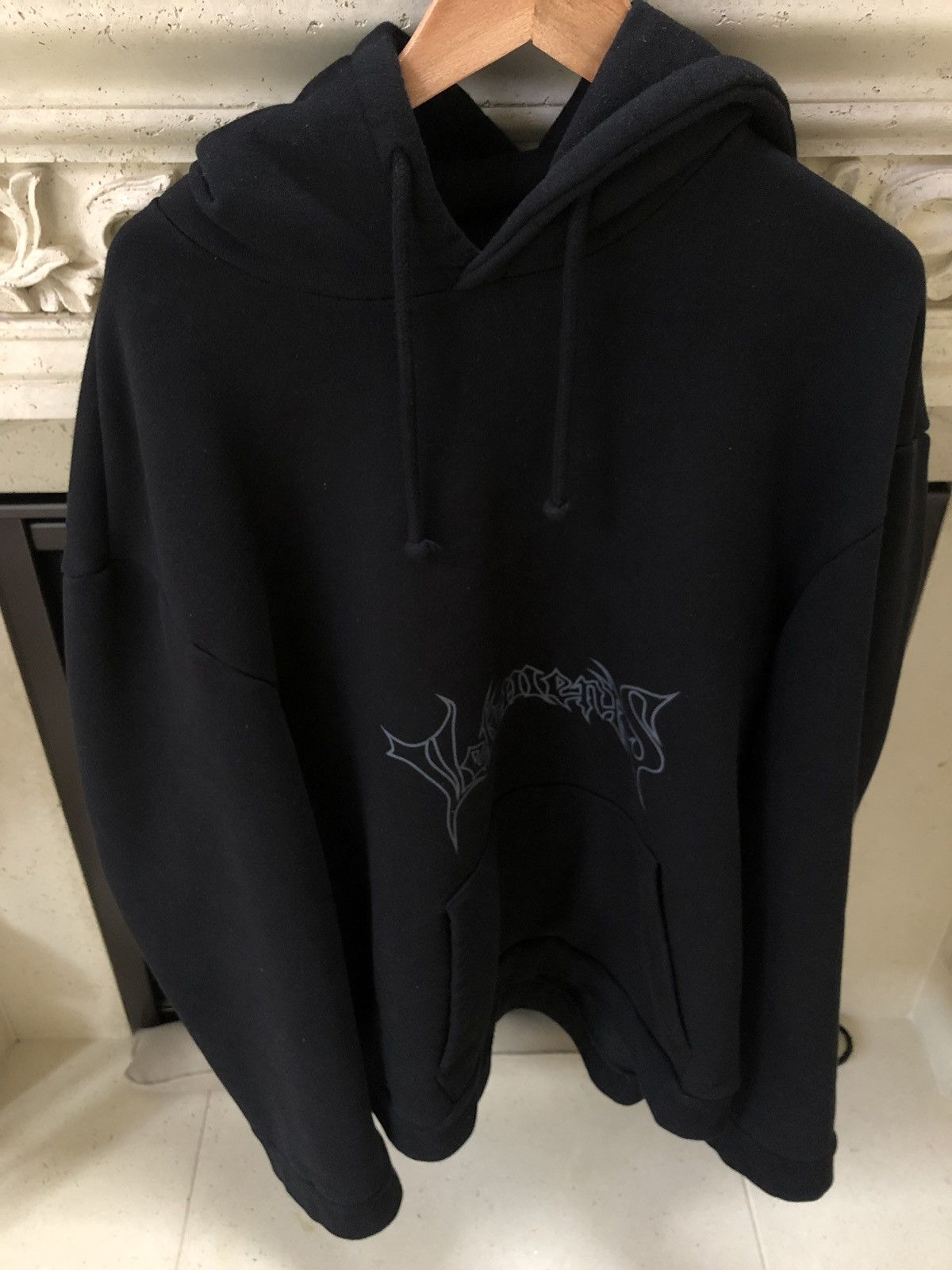 Vetements black metal hoodie cheap