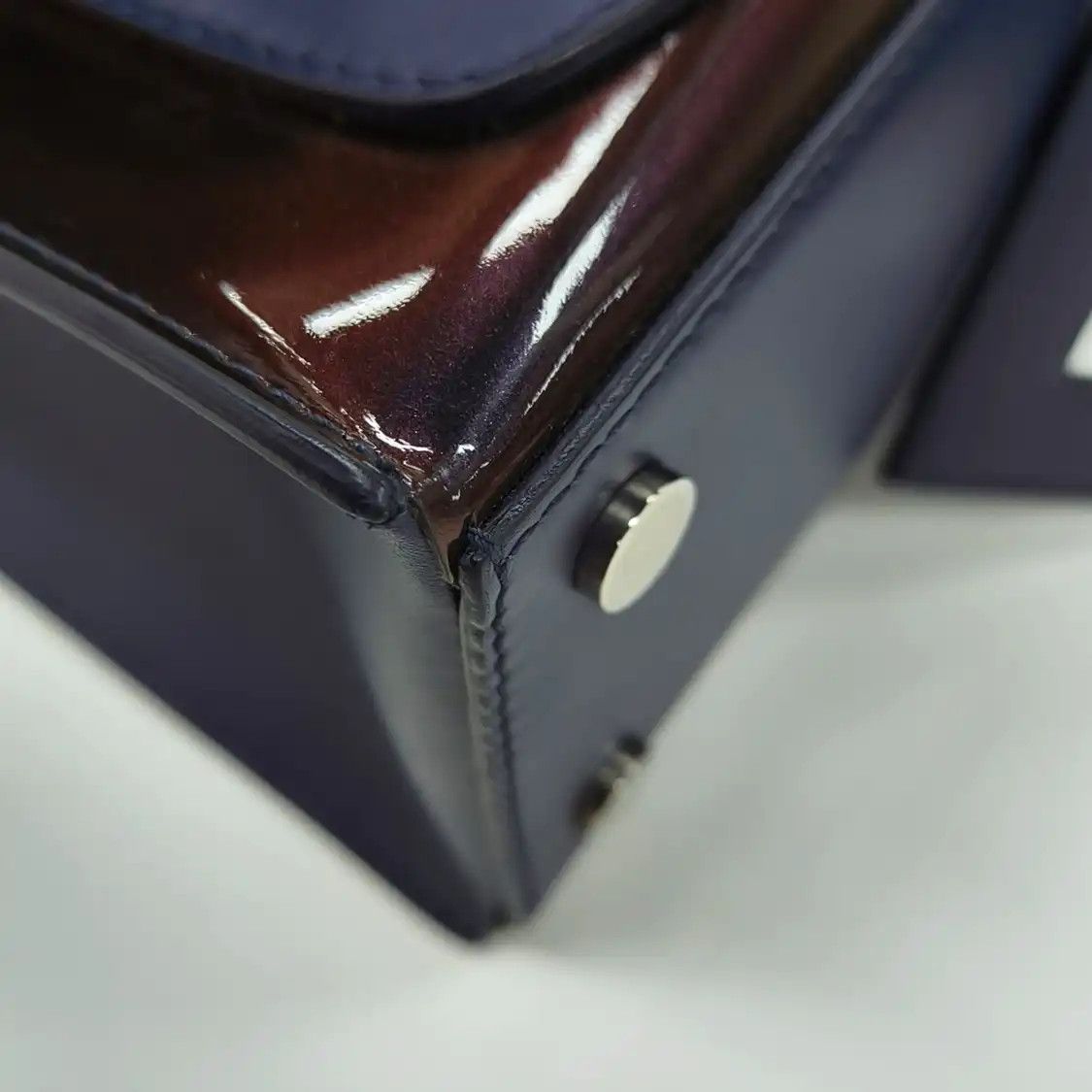 Balenciaga BALENCIAGA Padlock Work blue cowhide leather shoulder bag handbag crossbody bag Size ONE SIZE - 13 Thumbnail