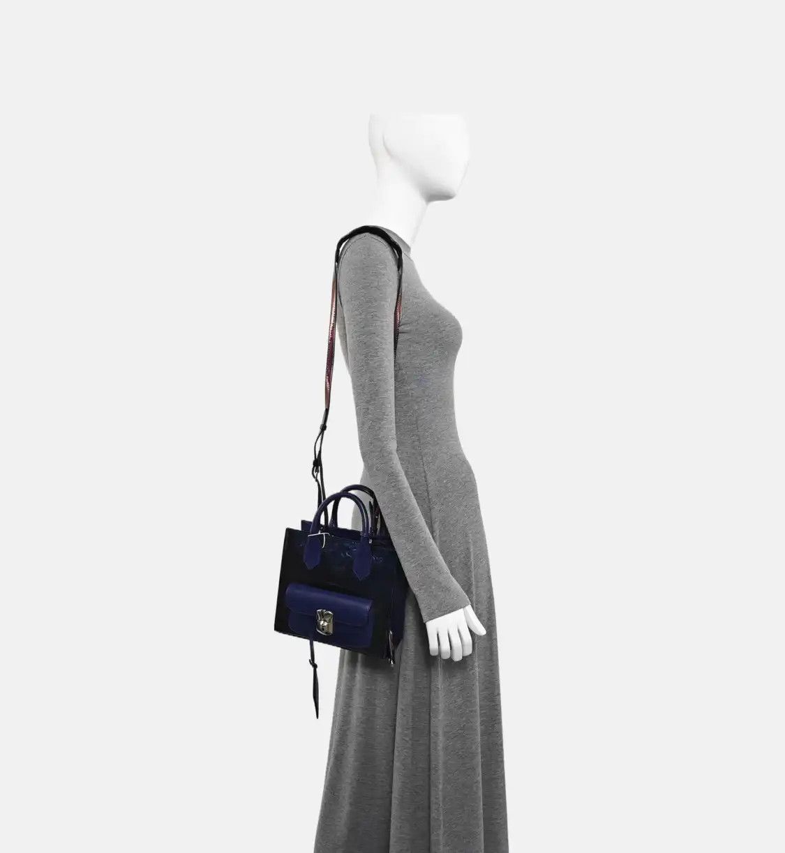 Balenciaga BALENCIAGA Padlock Work blue cowhide leather shoulder bag handbag crossbody bag Size ONE SIZE - 2 Thumbnail