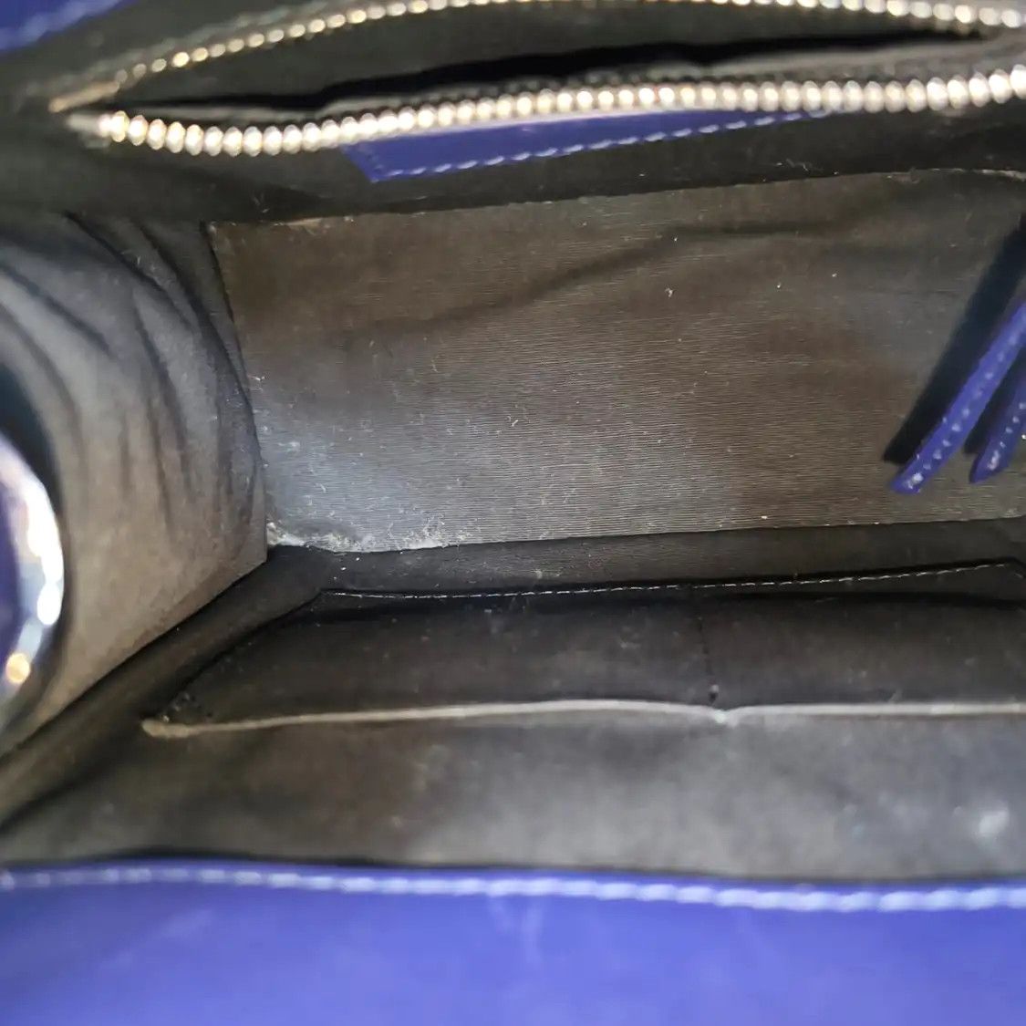 Balenciaga BALENCIAGA Padlock Work blue cowhide leather shoulder bag handbag crossbody bag Size ONE SIZE - 14 Thumbnail