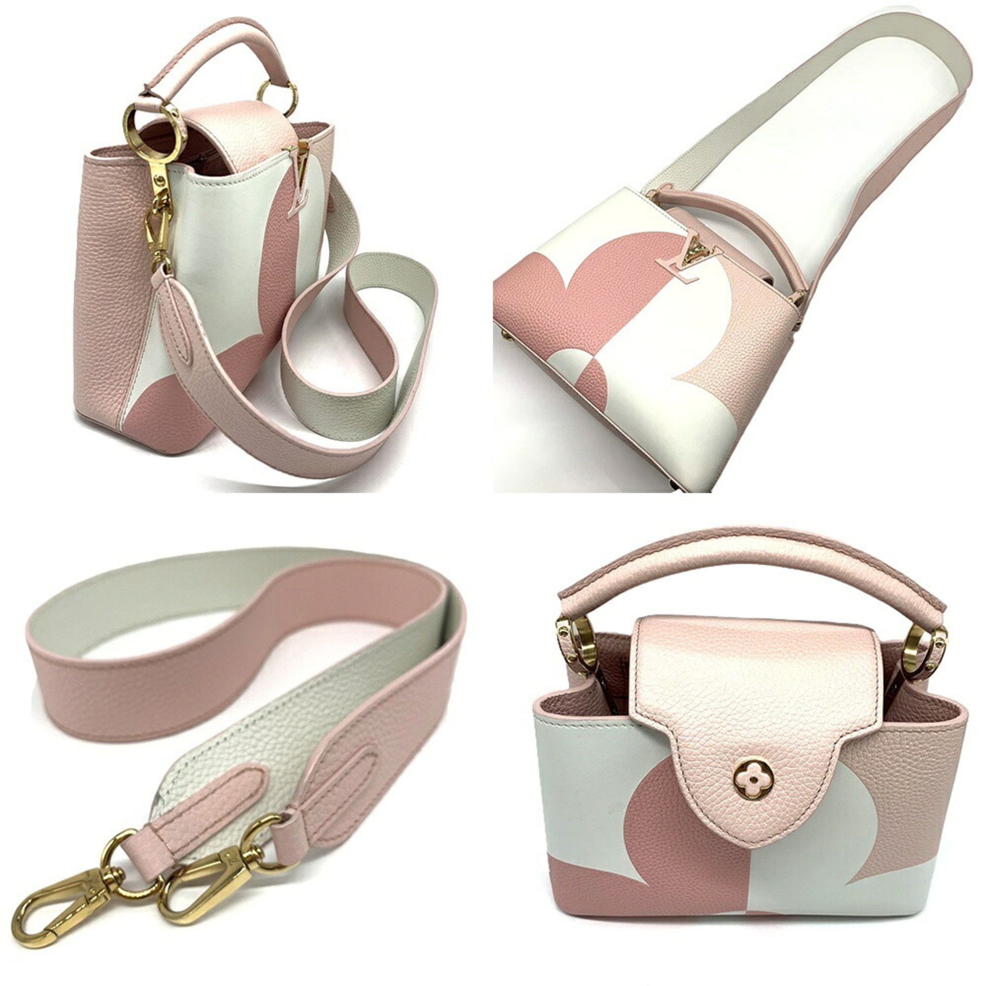 Louis Vuitton Louis Vuitton Capucines BB Giant Monogram Flower Pink x White M59532 LOUIS VUITTON Size ONE SIZE - 4 Thumbnail