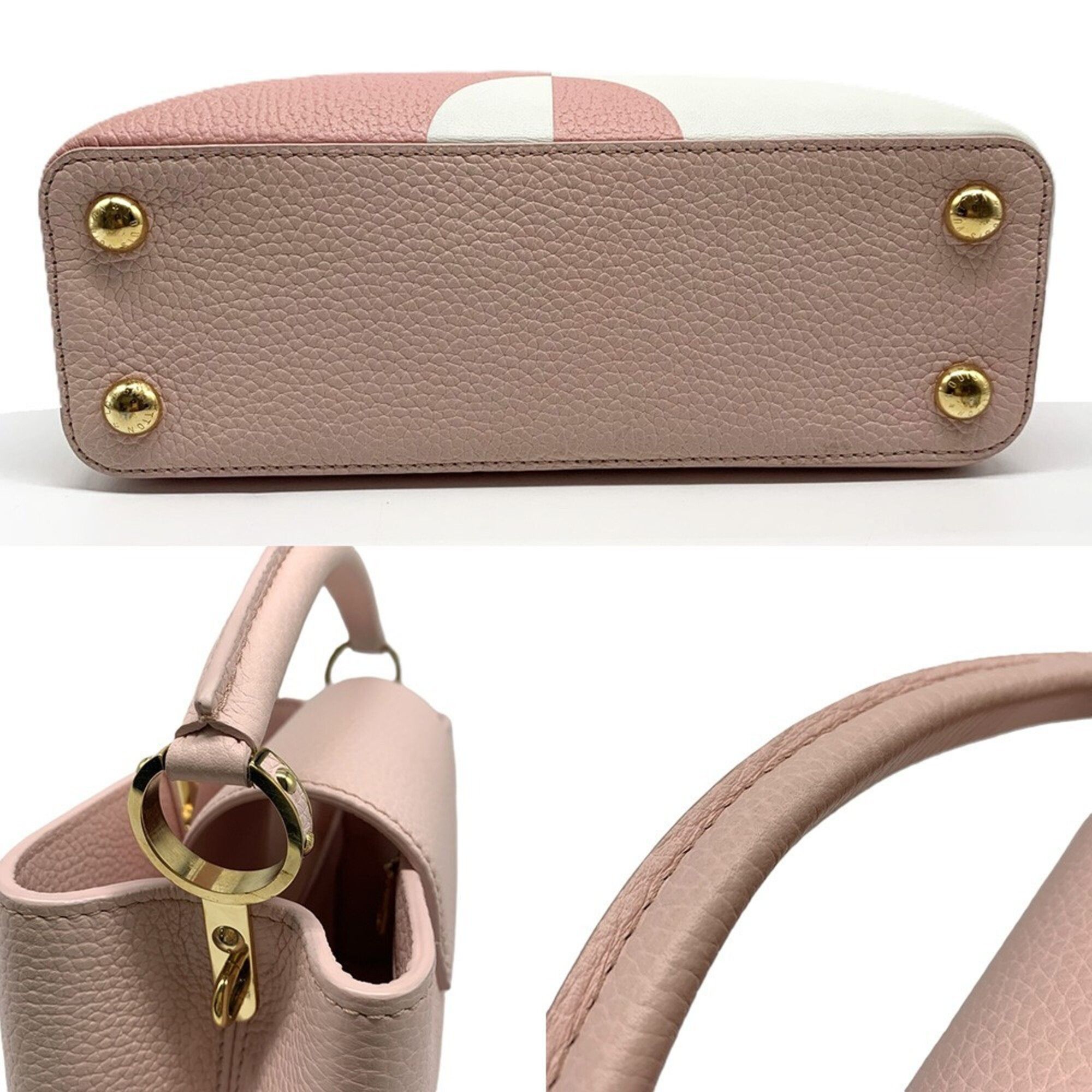 Louis Vuitton Louis Vuitton Capucines BB Giant Monogram Flower Pink x White M59532 LOUIS VUITTON Size ONE SIZE - 5 Thumbnail