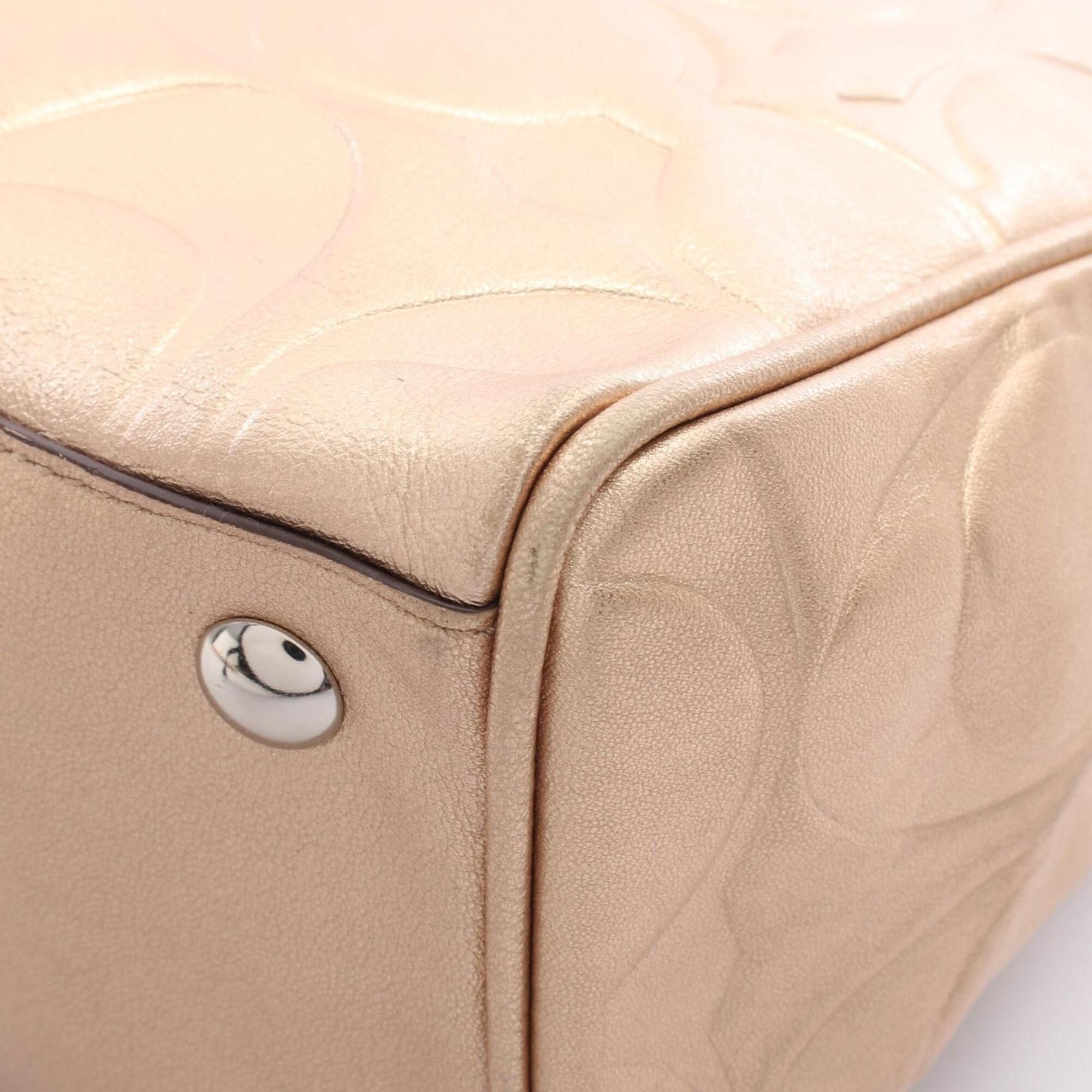 Coach Coach Signature 2-Way Handbag, Leather, Women's, Gold Tone, F17992 Size ONE SIZE - 5 Thumbnail