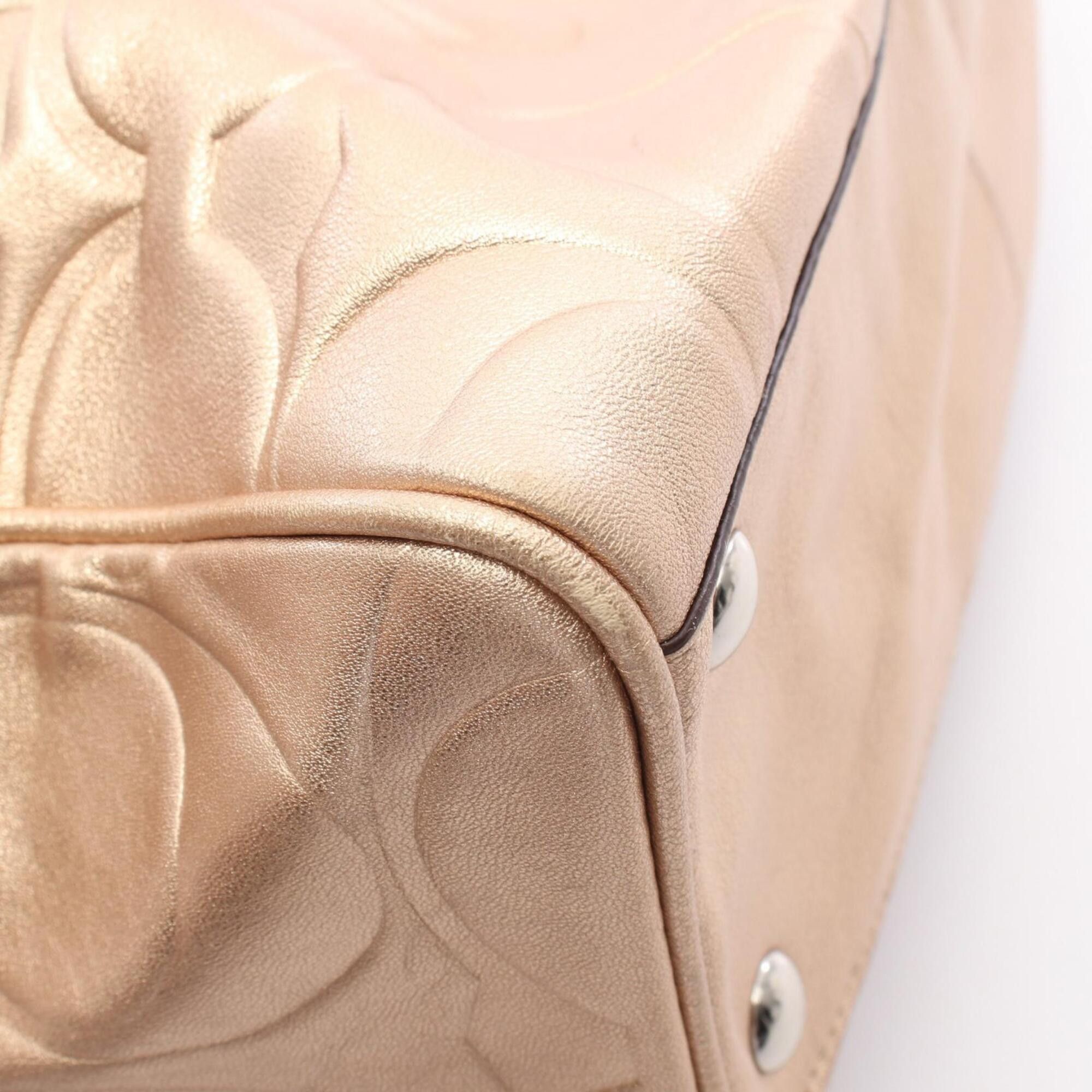 Coach Coach Signature 2-Way Handbag, Leather, Women's, Gold Tone, F17992 Size ONE SIZE - 6 Thumbnail