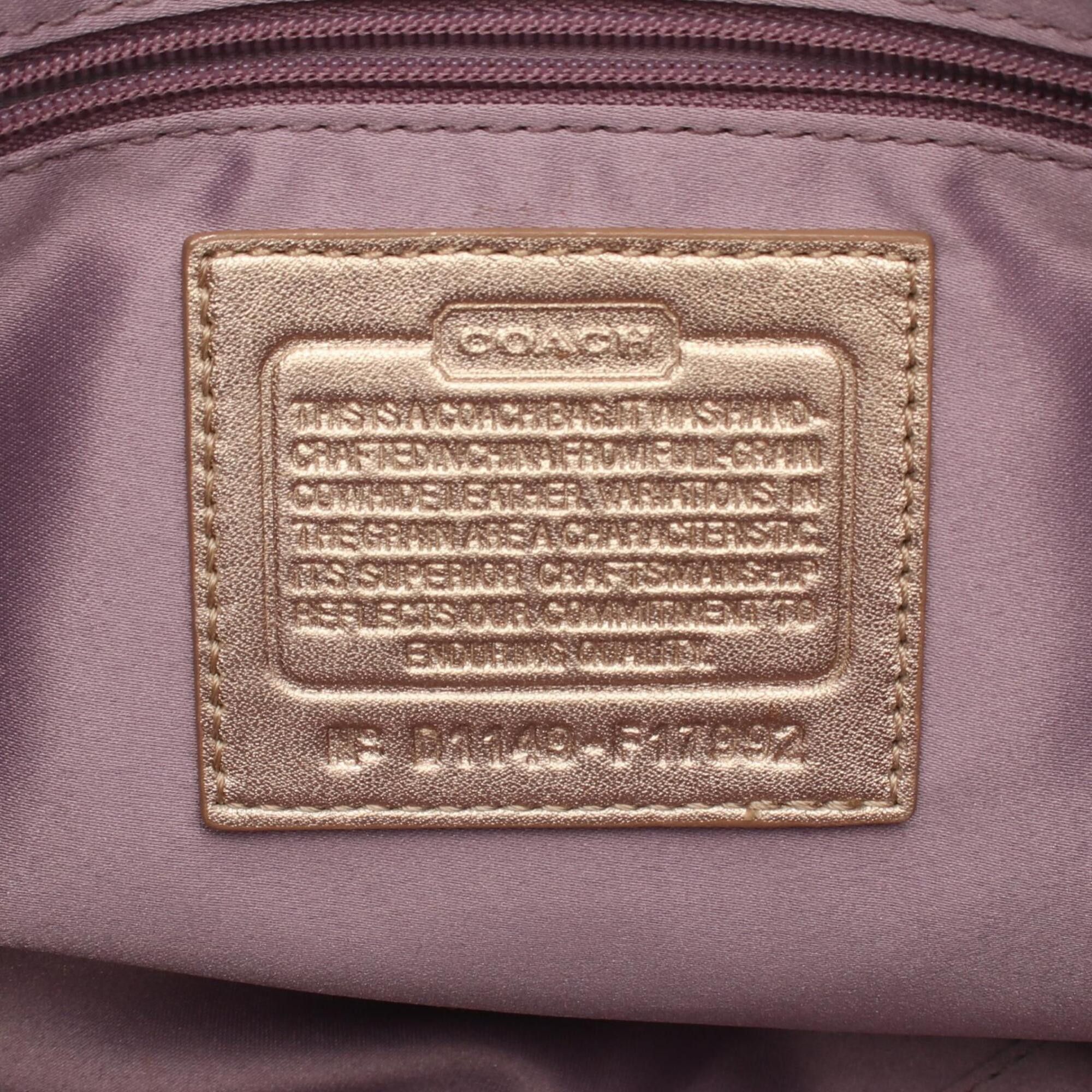 Coach Coach Signature 2-Way Handbag, Leather, Women's, Gold Tone, F17992 Size ONE SIZE - 4 Thumbnail