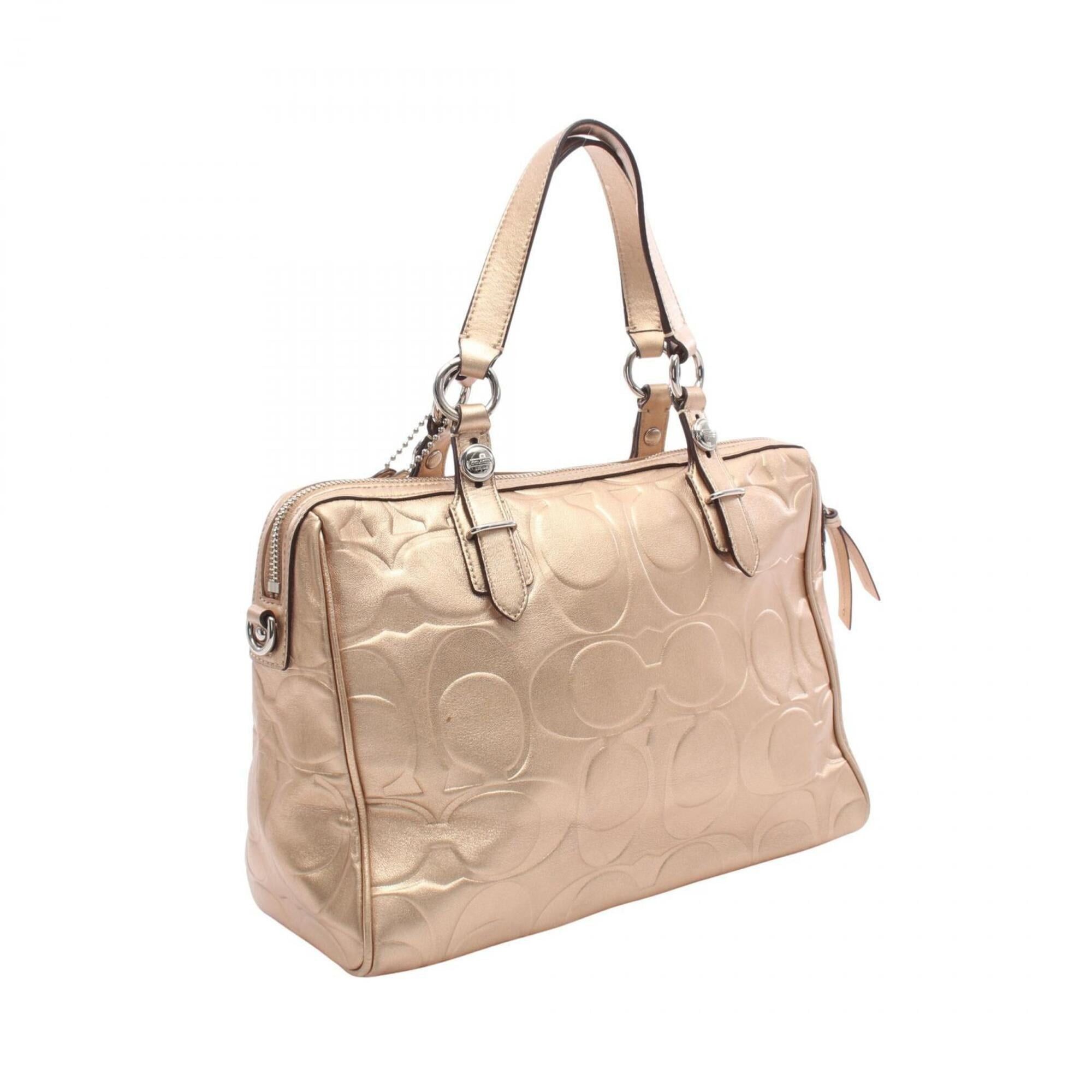 Coach Coach Signature 2-Way Handbag, Leather, Women's, Gold Tone, F17992 Size ONE SIZE - 2 Thumbnail