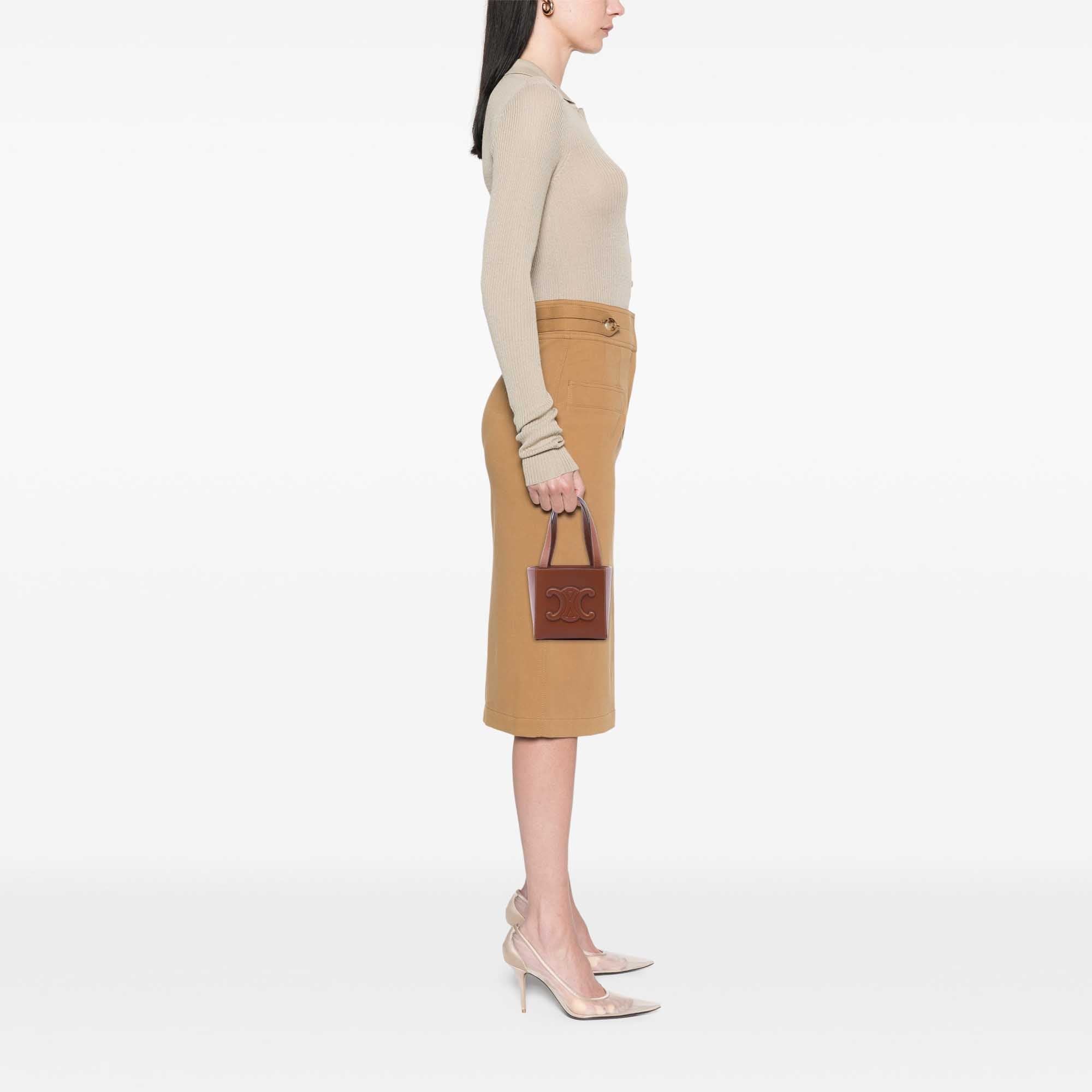 Celine Calfskin Cuir Triomphe Cube Handbag Size ONE SIZE - 6 Thumbnail