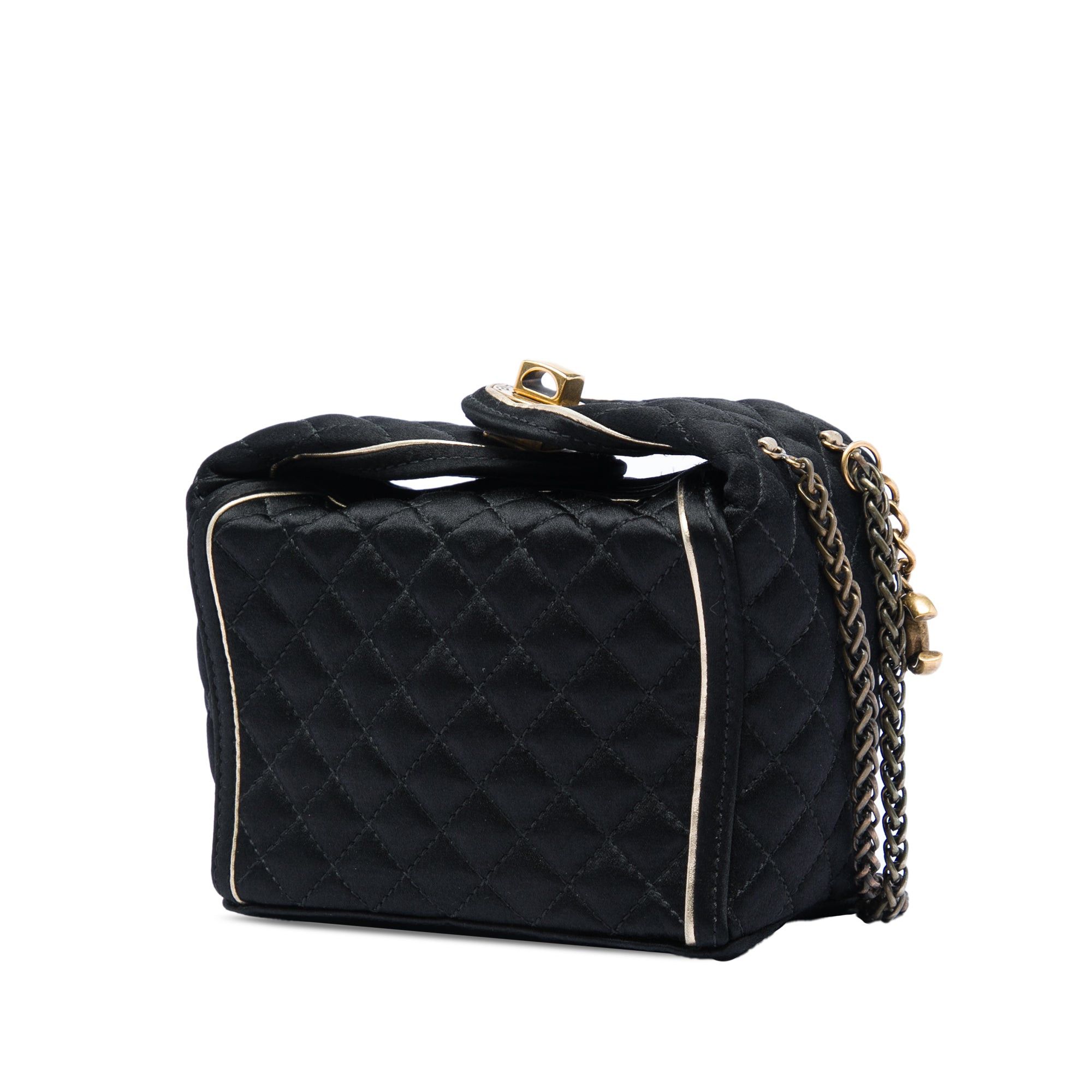 Chanel Paris Shanghai CC Quilted Satin Takeaway Box Bag Size ONE SIZE - 2 Thumbnail