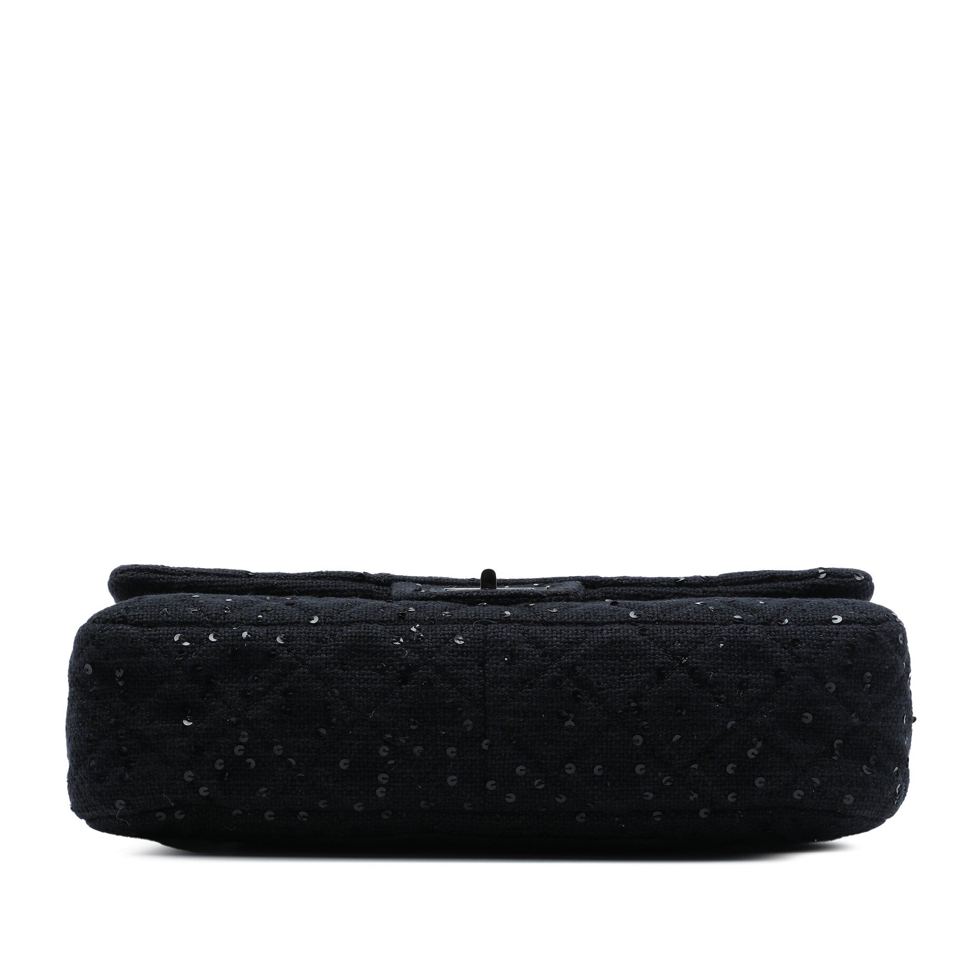 Chanel Jumbo Sequin Embellished Quilted Tweed Reissue 2.55 Messenger Flap Size ONE SIZE - 3 Thumbnail
