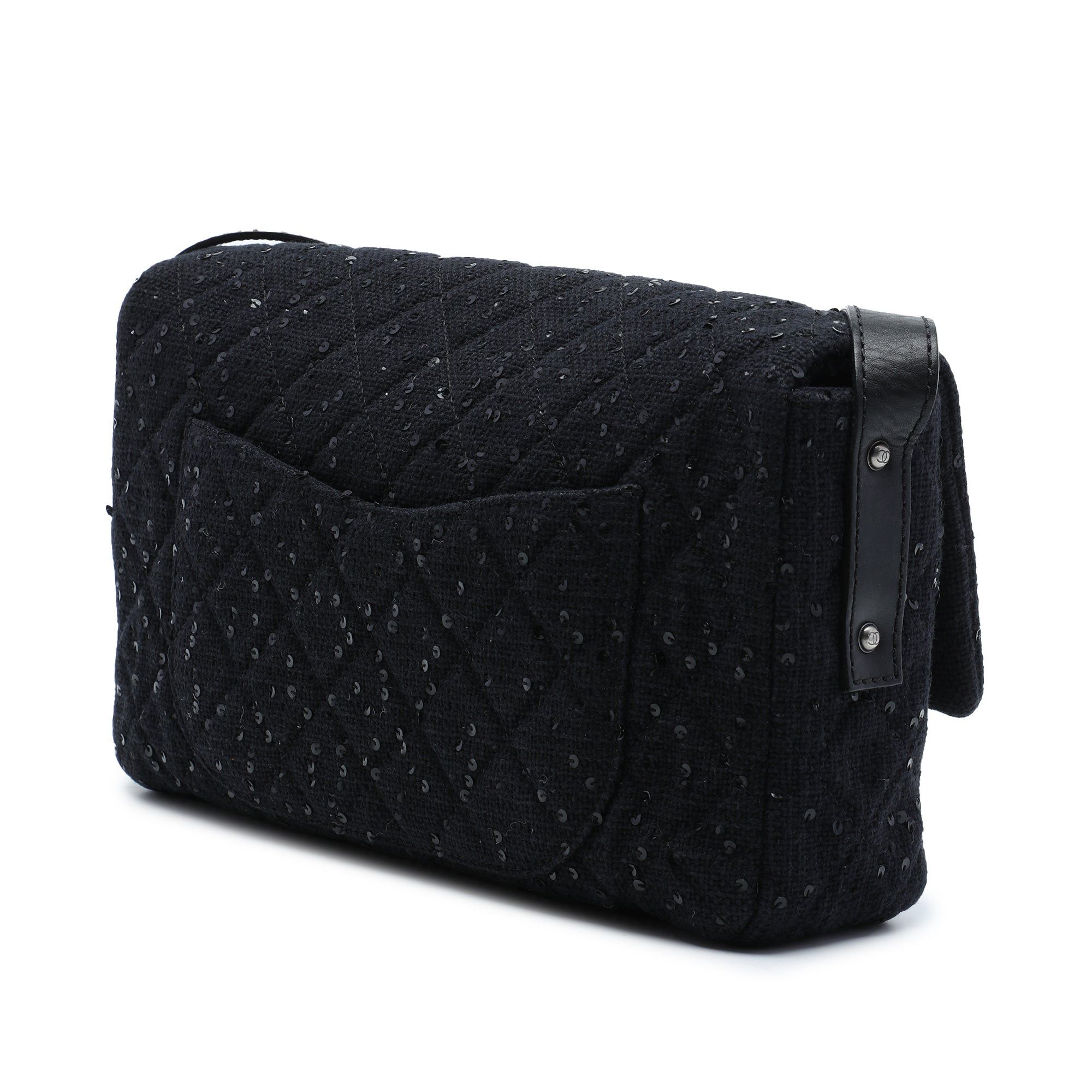 Chanel Jumbo Sequin Embellished Quilted Tweed Reissue 2.55 Messenger Flap Size ONE SIZE - 2 Thumbnail