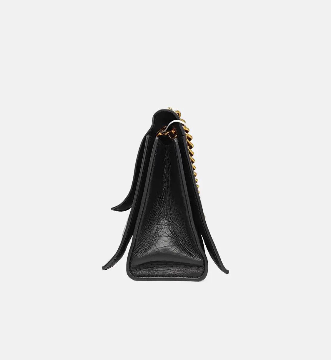 Balenciaga BALENCIAGA Crush Small black cowhide leather shoulder bag gold hardware Size ONE SIZE - 3 Thumbnail