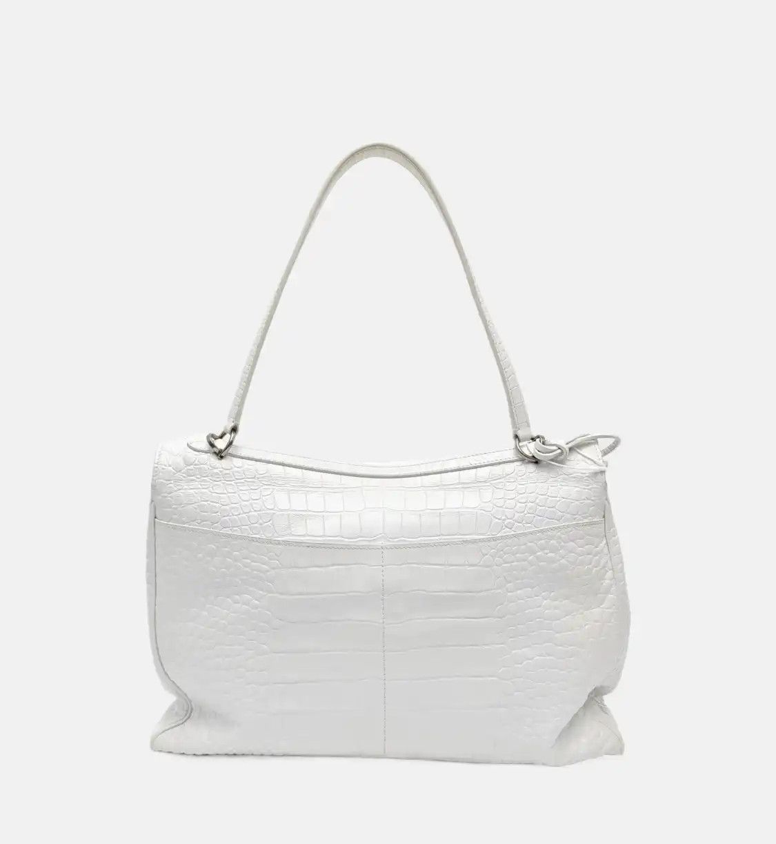 Balenciaga BALENCIAGA Rodeo Large white cowhide leather crocodile shoulder bag crossbody ba Size ONE SIZE - 5 Thumbnail