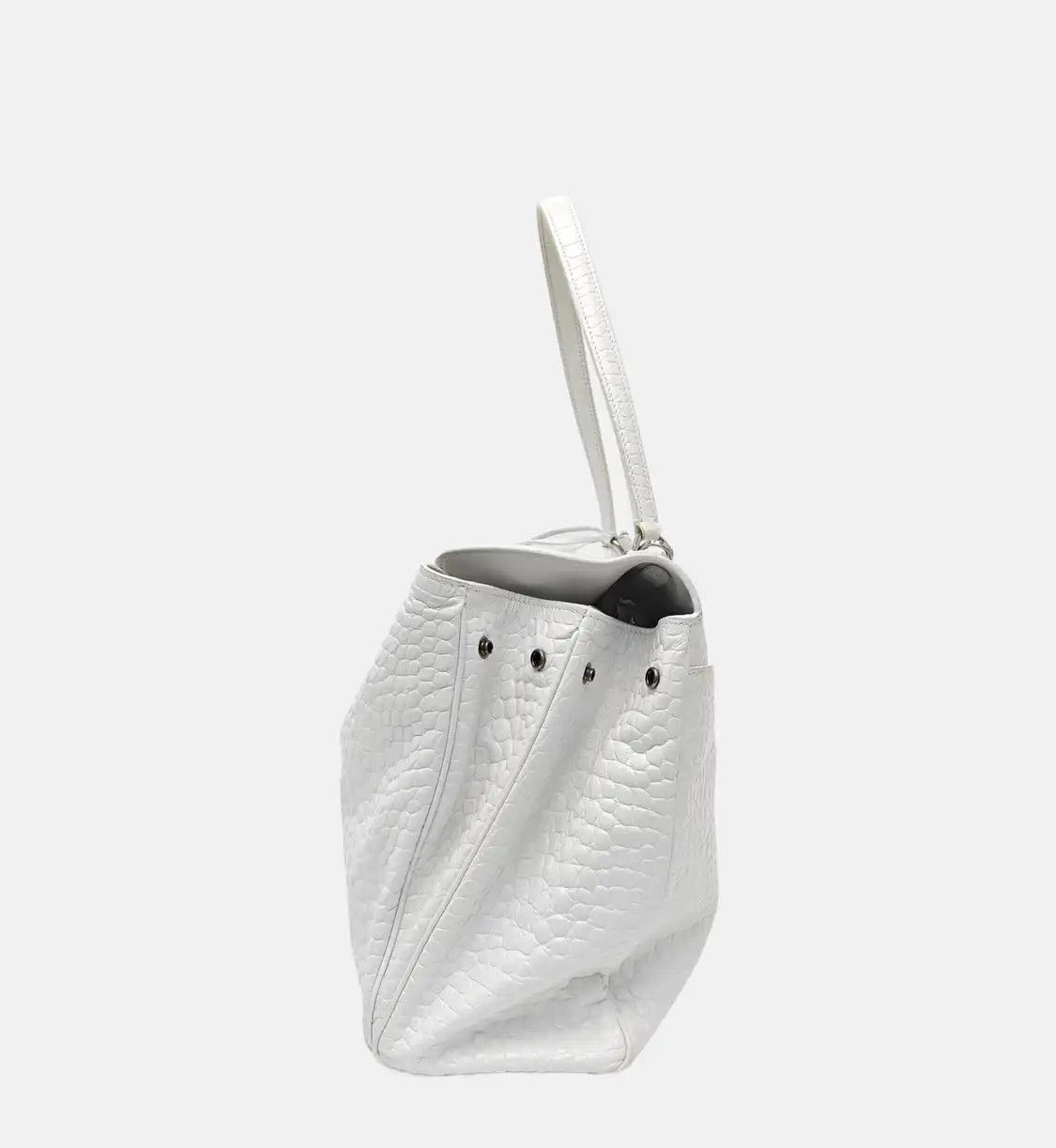 Balenciaga BALENCIAGA Rodeo Large white cowhide leather crocodile shoulder bag crossbody ba Size ONE SIZE - 3 Thumbnail