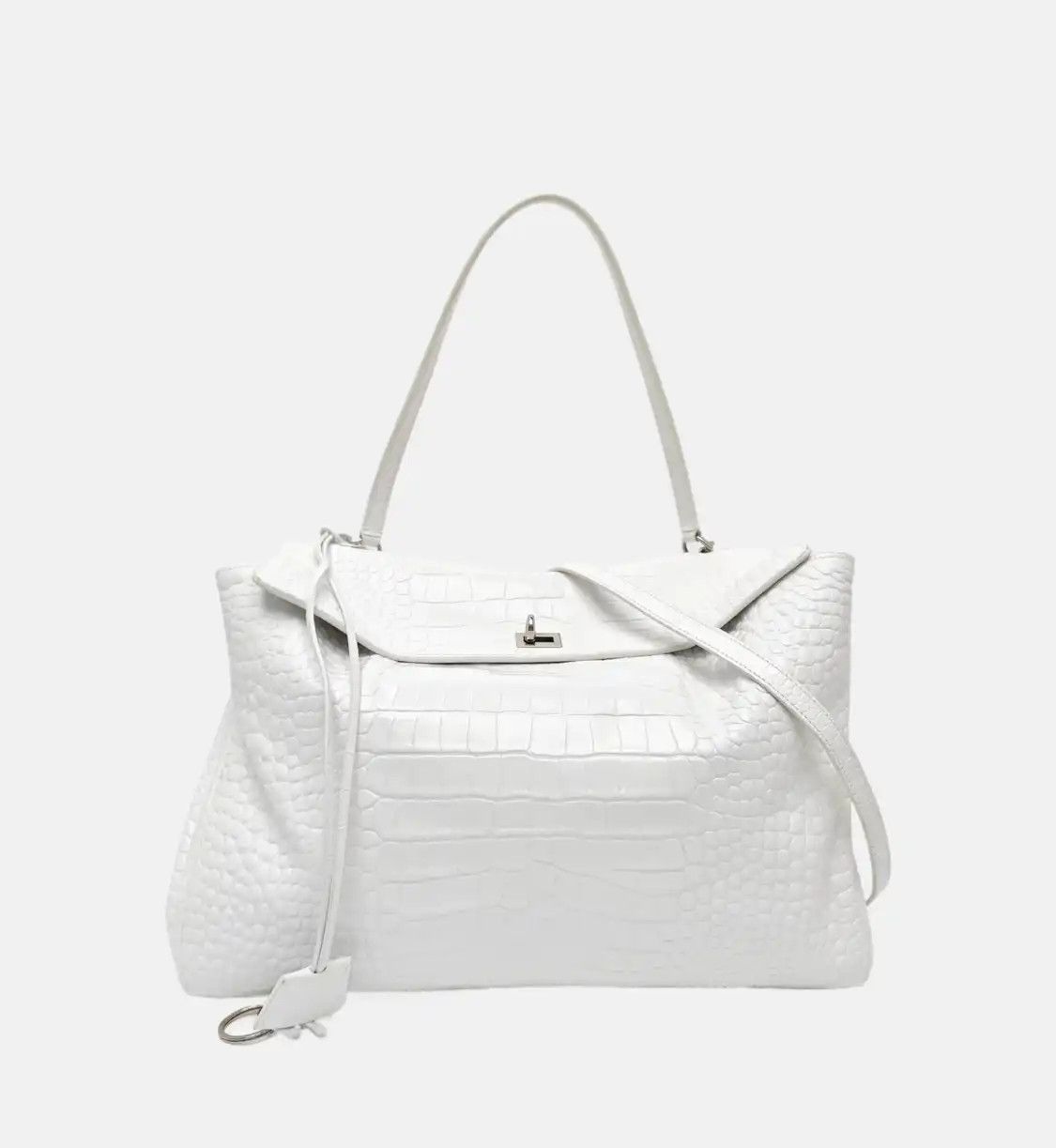 Balenciaga BALENCIAGA Rodeo Large white cowhide leather crocodile shoulder bag crossbody ba Size ONE SIZE - 8 Thumbnail