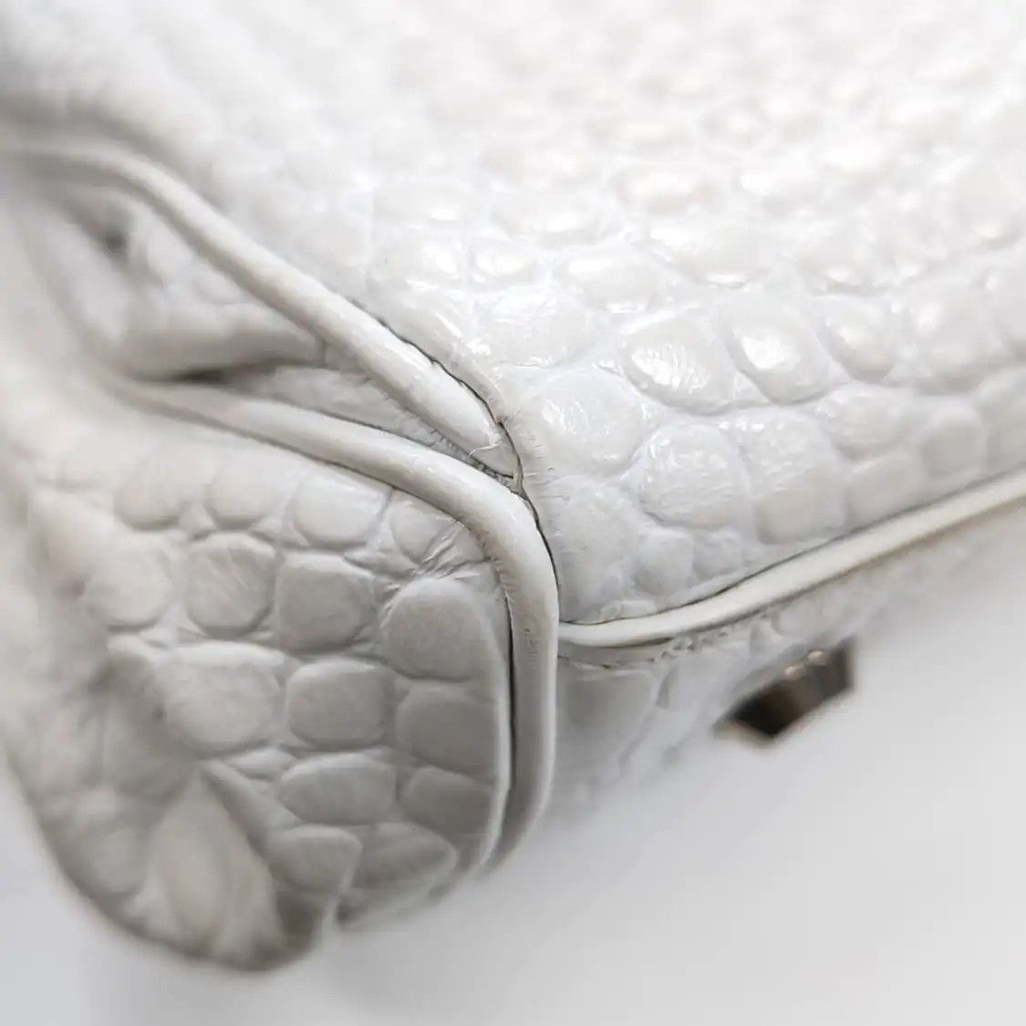 Balenciaga BALENCIAGA Rodeo Large white cowhide leather crocodile shoulder bag crossbody ba Size ONE SIZE - 14 Thumbnail