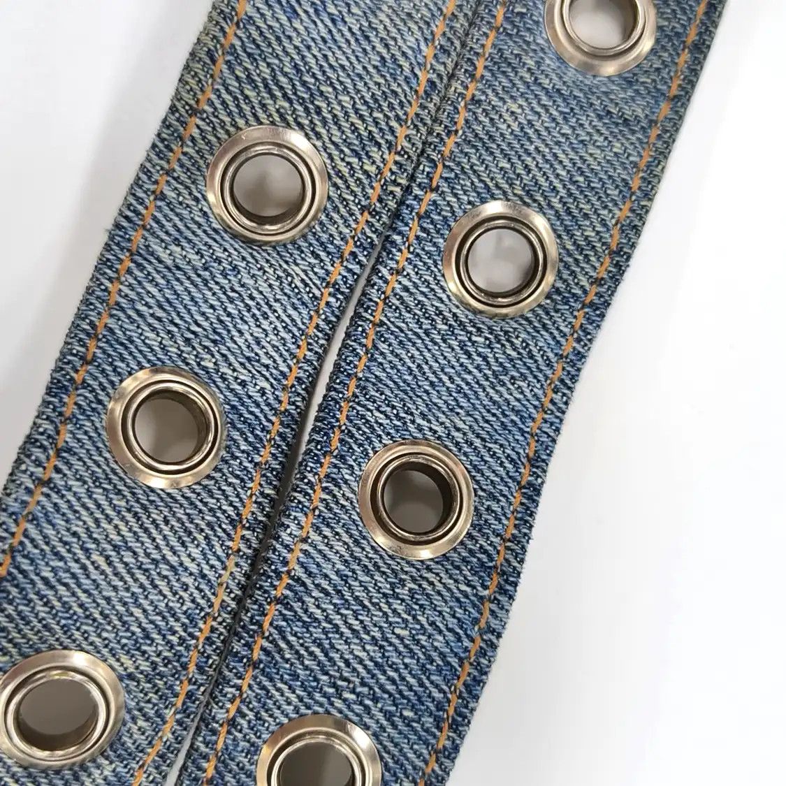 Balenciaga BALENCIAGA Le Cagole blue denim stud fringe Motorcycle shoulder bag distressed s Size ONE SIZE - 14 Thumbnail