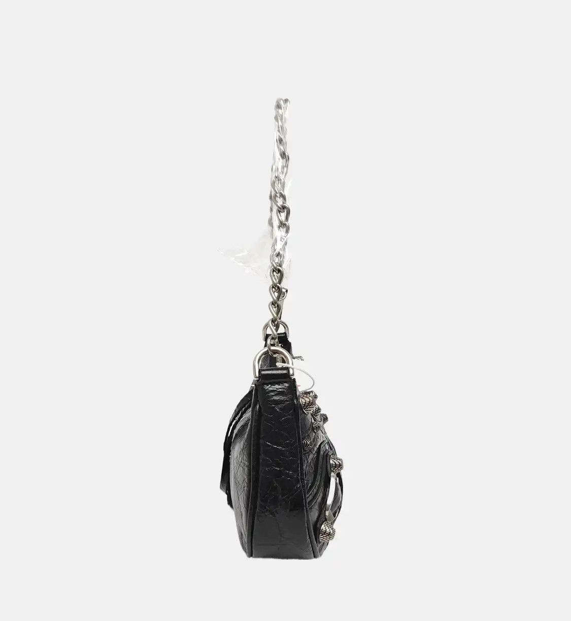 Balenciaga BALENCIAGA Le Cagole mini black sheepskin stud shoulder bag handbag crossbody ba Size ONE SIZE - 4 Thumbnail