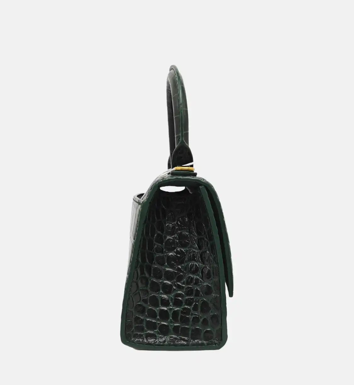 Balenciaga BALENCIAGA Hourglass ultra Small dark greencowhide leather crocodile Hourglass s Size ONE SIZE - 4 Thumbnail