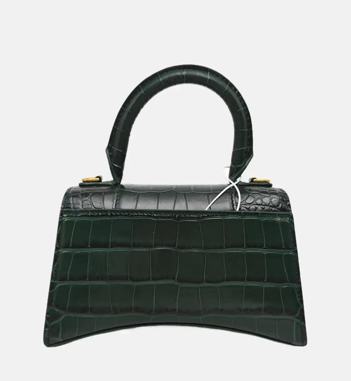 Balenciaga BALENCIAGA Hourglass ultra Small dark greencowhide leather crocodile Hourglass s Size ONE SIZE - 5 Thumbnail