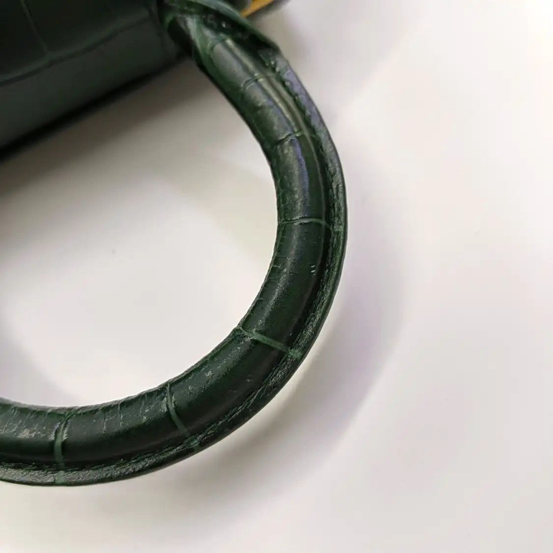 Balenciaga BALENCIAGA Hourglass ultra Small dark greencowhide leather crocodile Hourglass s Size ONE SIZE - 11 Thumbnail