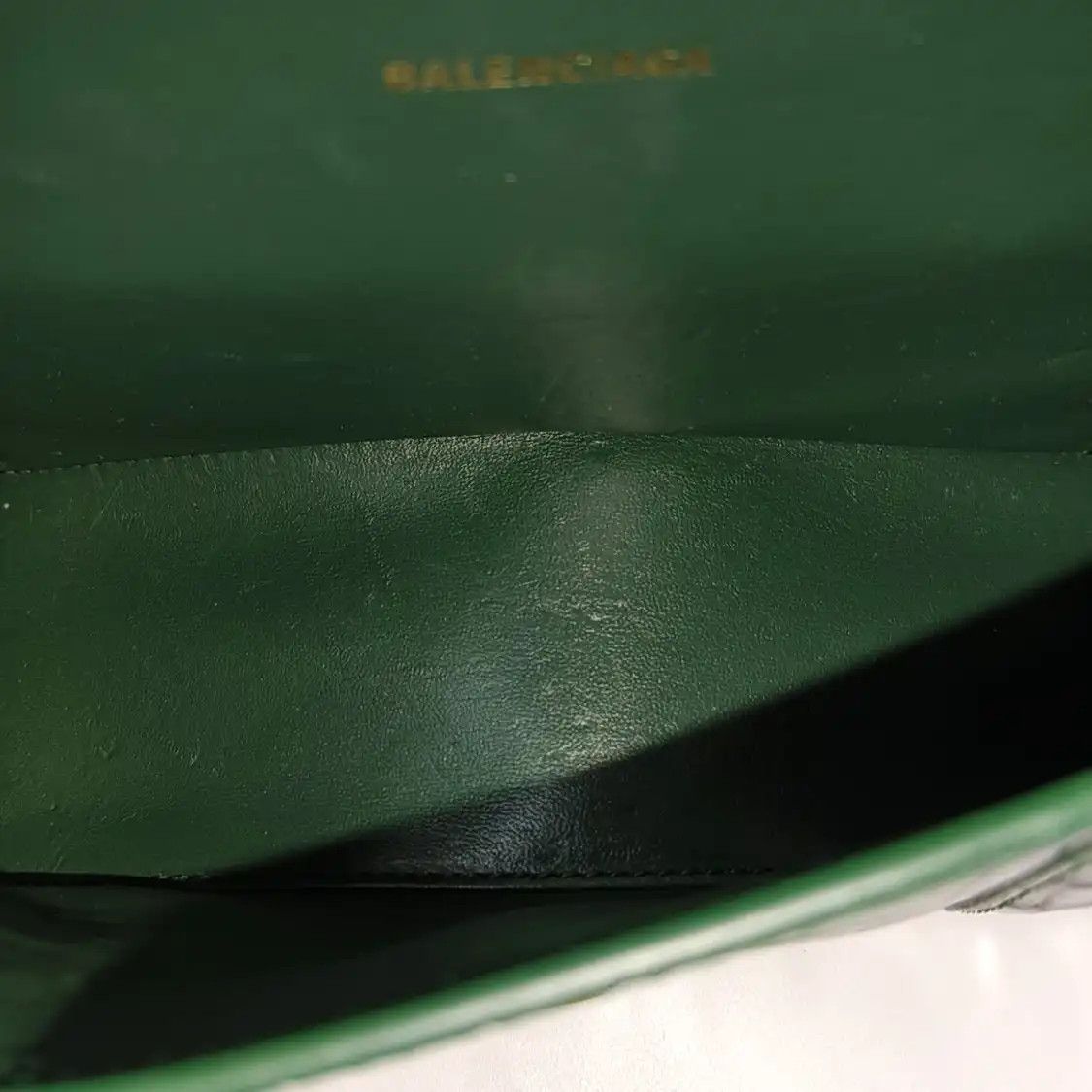 Balenciaga BALENCIAGA Hourglass ultra Small dark greencowhide leather crocodile Hourglass s Size ONE SIZE - 7 Thumbnail
