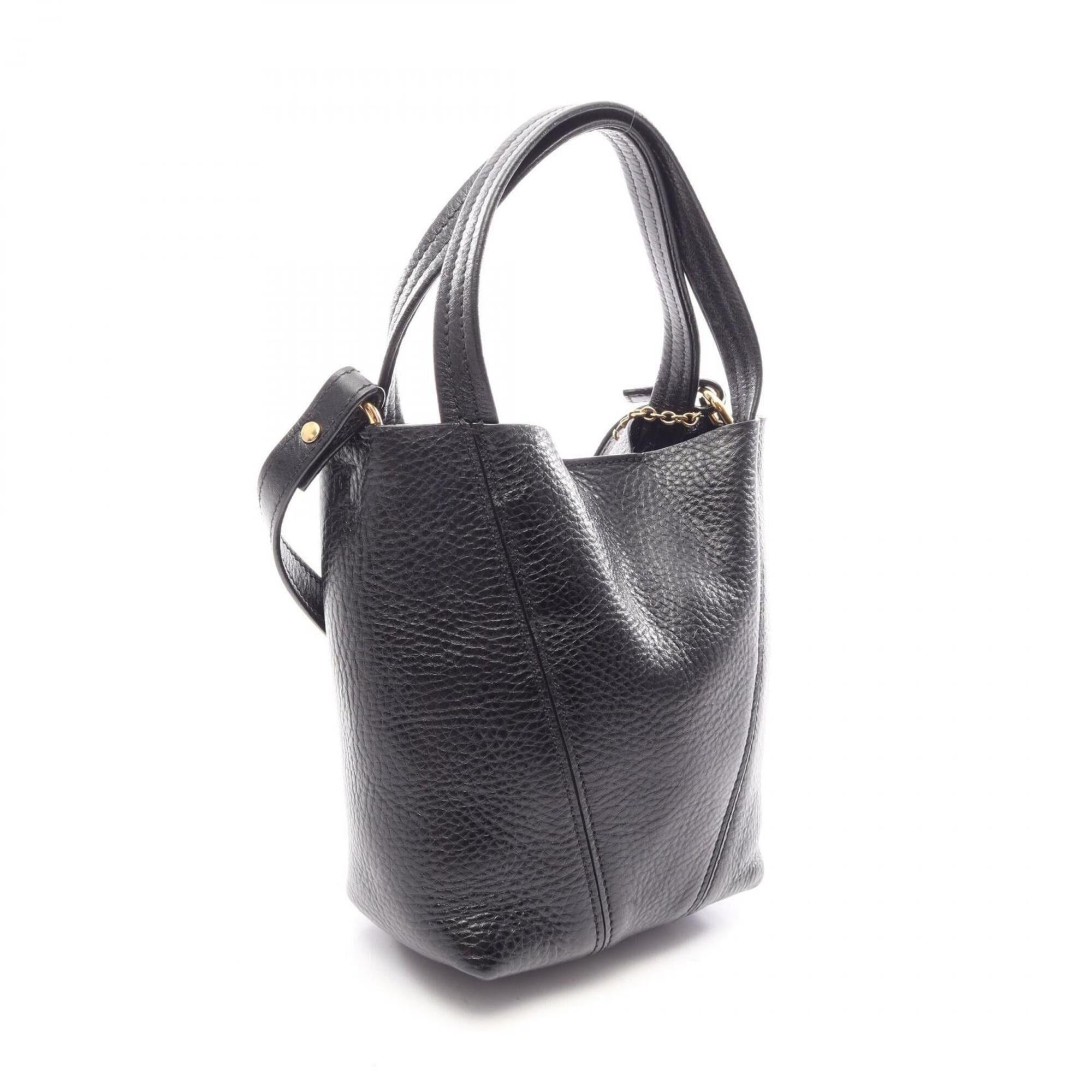 Chloe Chloé Chloe SPIN Small 2-Way Handbag, Leather, Women's, Black, CH25SS812N84001 Size ONE SIZE - 2 Thumbnail