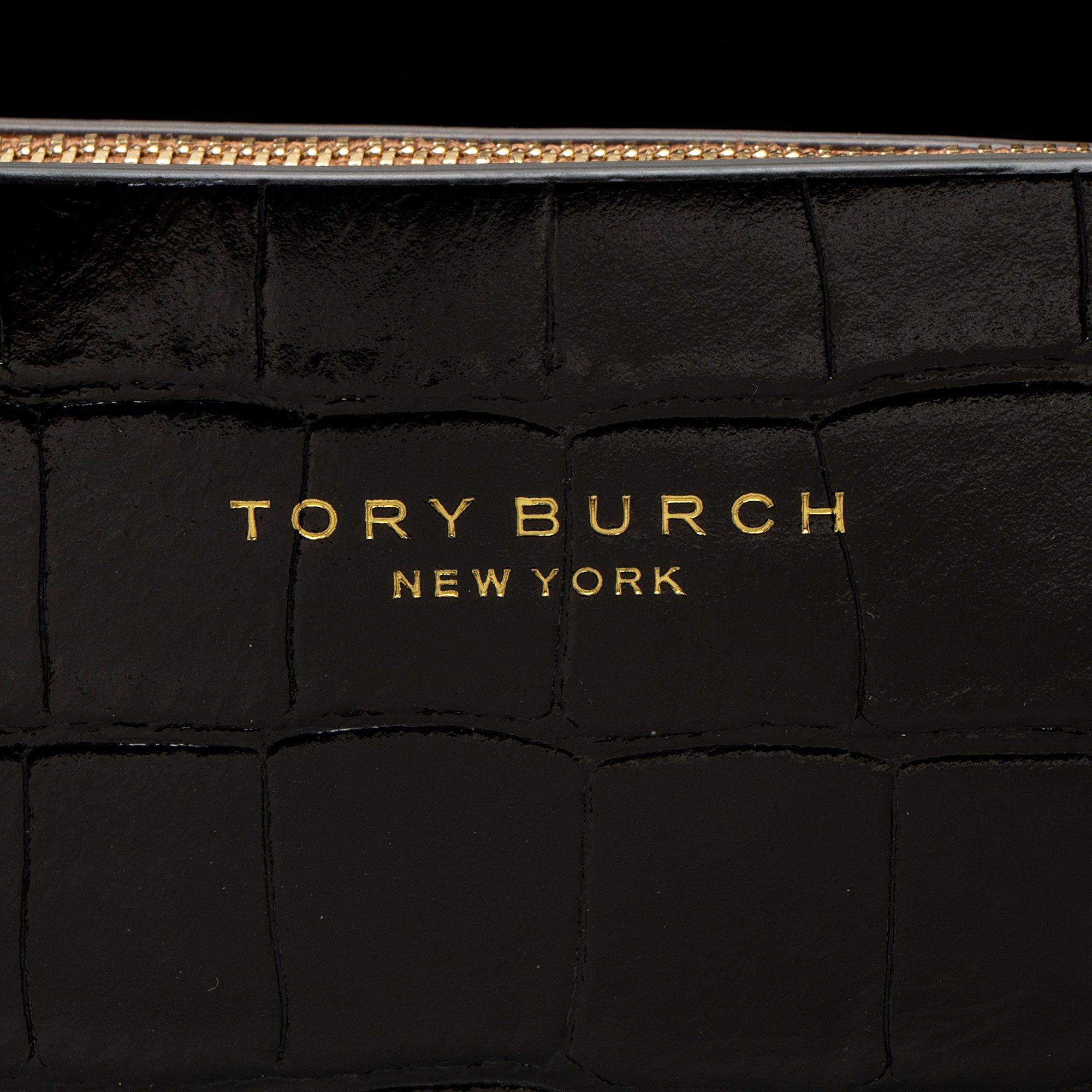 Tory Burch Tory Burch Croc Embossed Leather Perry Triple Compartment To Size ONE SIZE - 7 Thumbnail