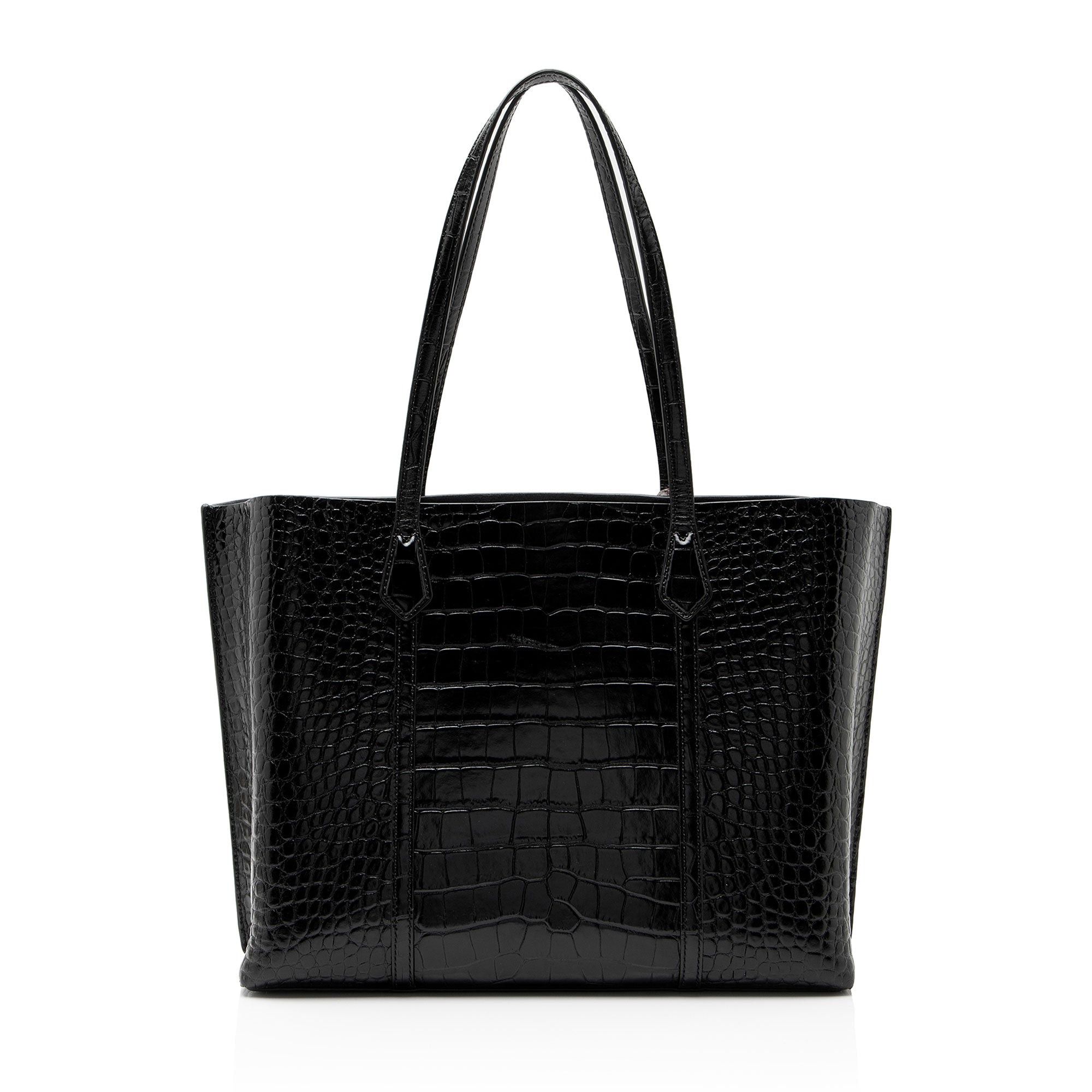 Tory Burch Tory Burch Croc Embossed Leather Perry Triple Compartment To Size ONE SIZE - 3 Thumbnail