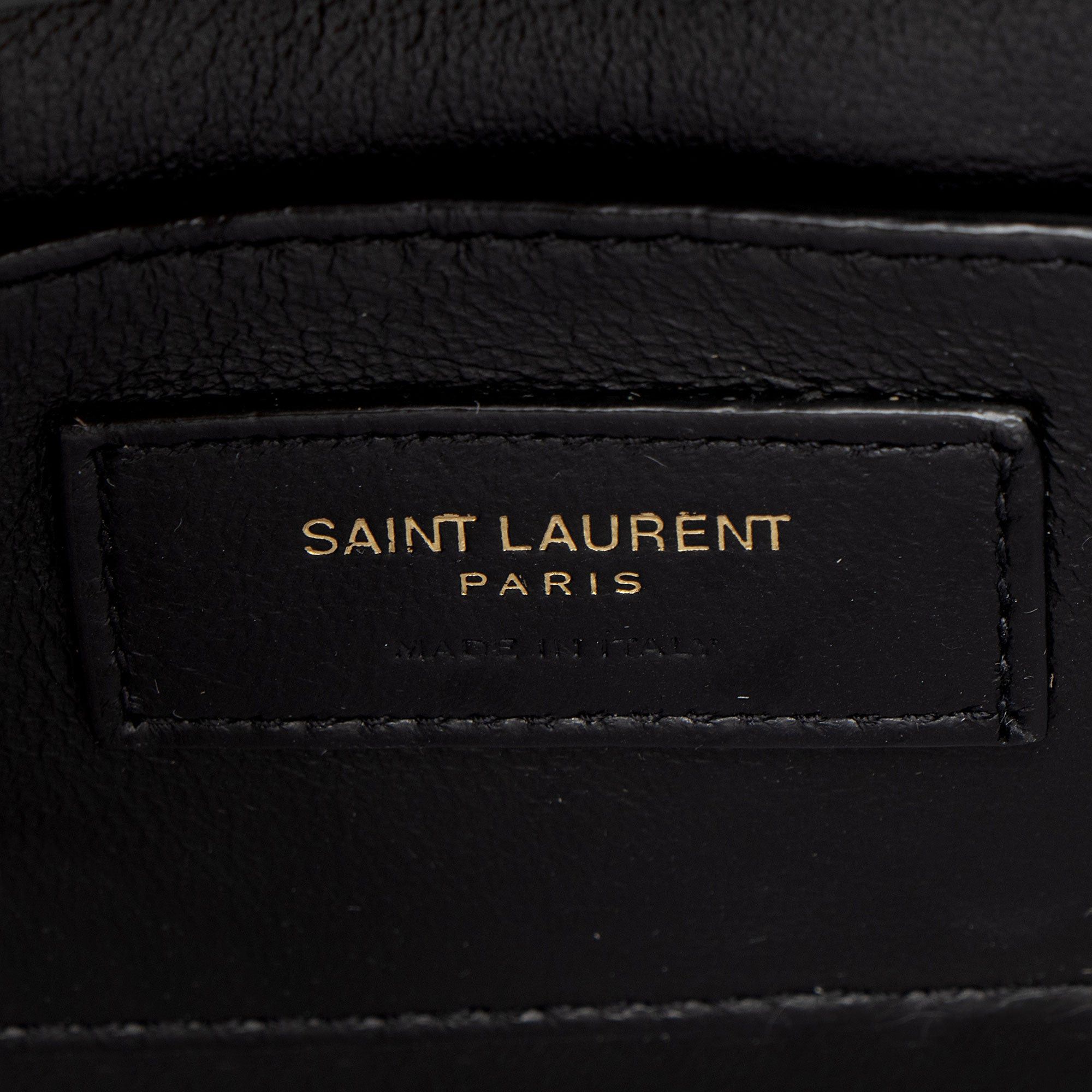 Saint Laurent Paris Saint Laurent Croc Embossed Leather Monogram Cassandra Mini Size ONE SIZE - 8 Thumbnail