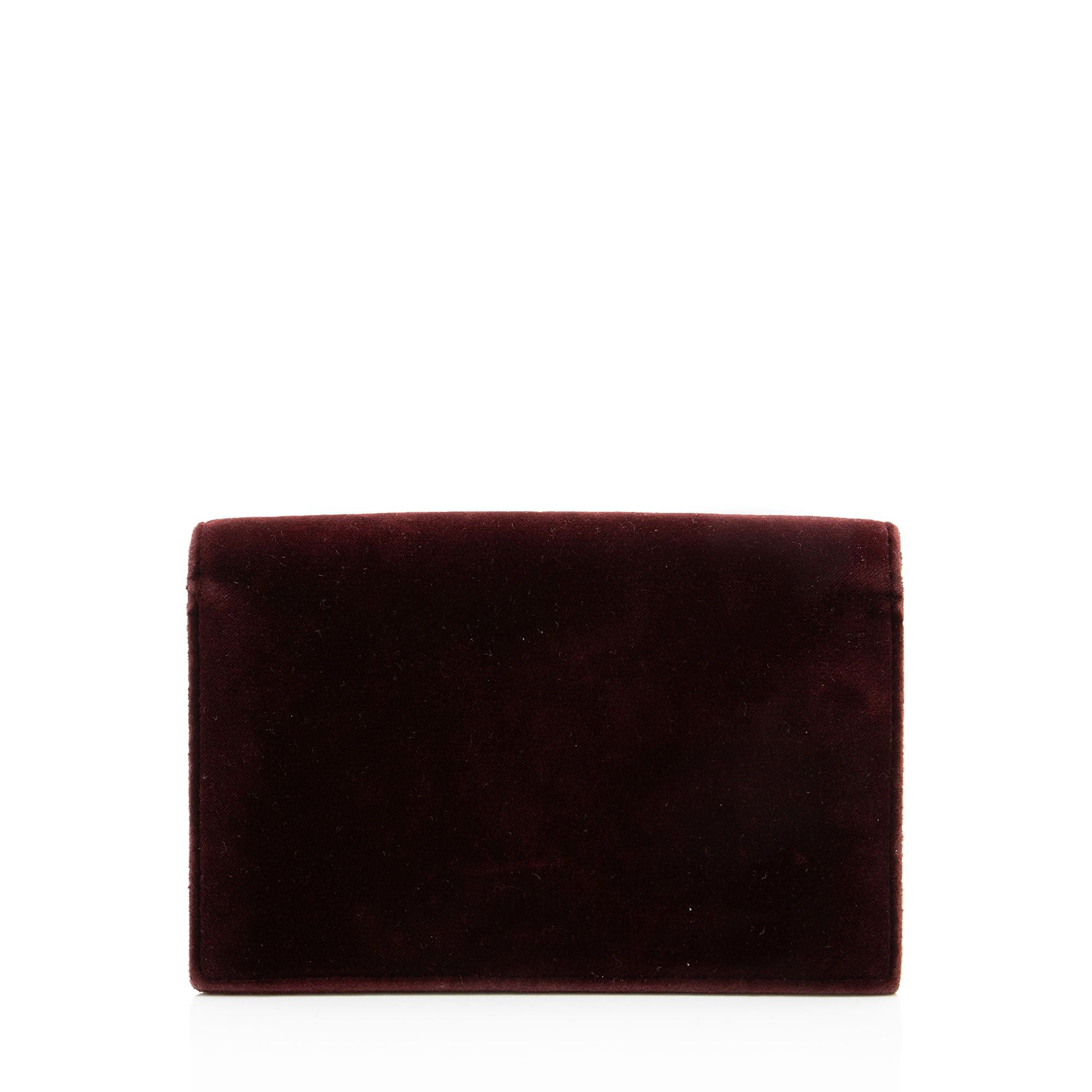 Saint Laurent Paris Saint Laurent Velvet Crystal Monogram Kate Tassel Chain Wall Size ONE SIZE - 3 Thumbnail