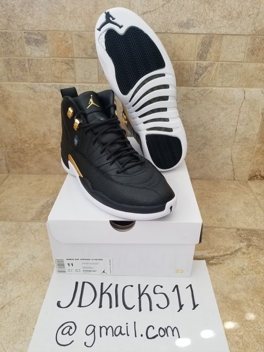 Air jordan 12 on sale reptile black metallic gold