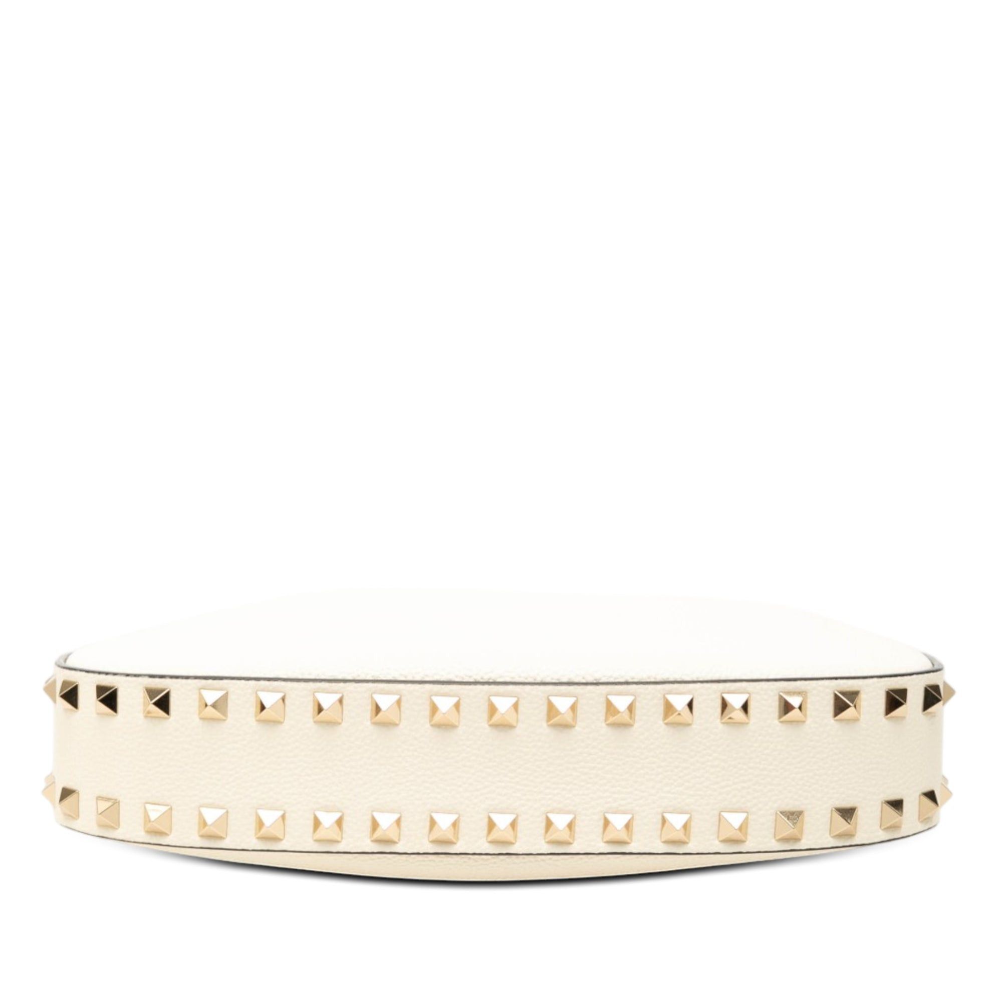 Valentino Grainy Calfskin Rockstud Hobo Size ONE SIZE - 3 Thumbnail