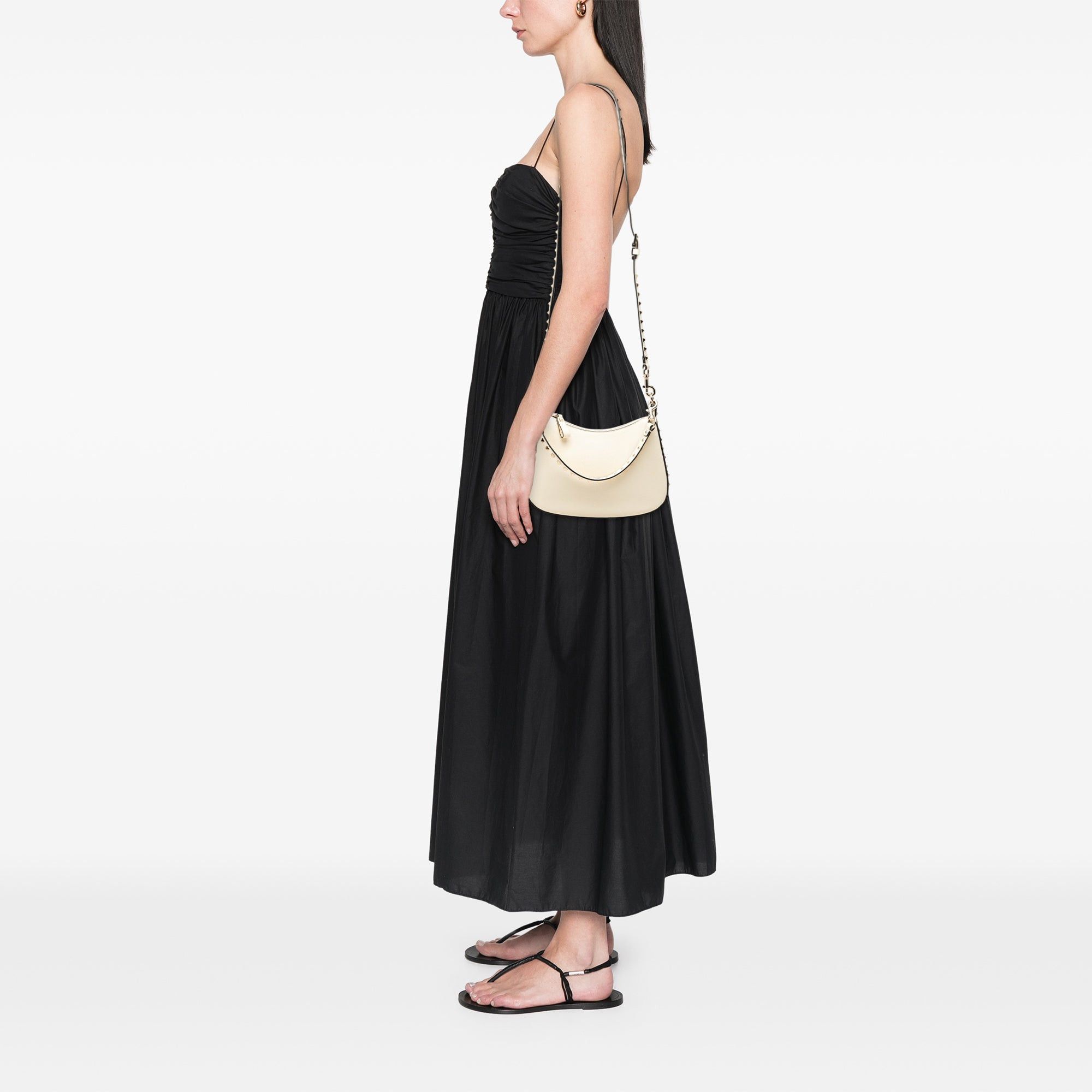Valentino Grainy Calfskin Rockstud Hobo Size ONE SIZE - 6 Thumbnail