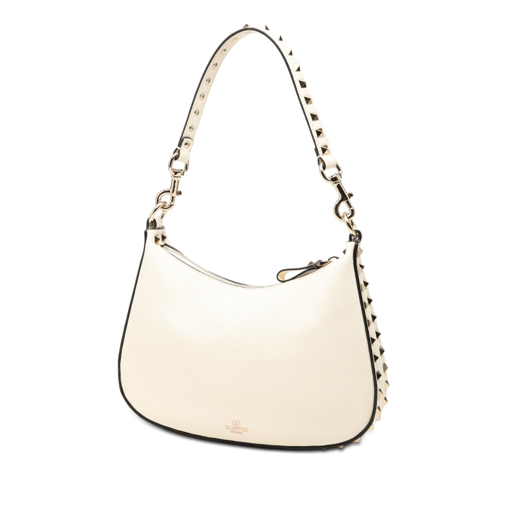 Valentino Grainy Calfskin Rockstud Hobo Size ONE SIZE - 2 Thumbnail